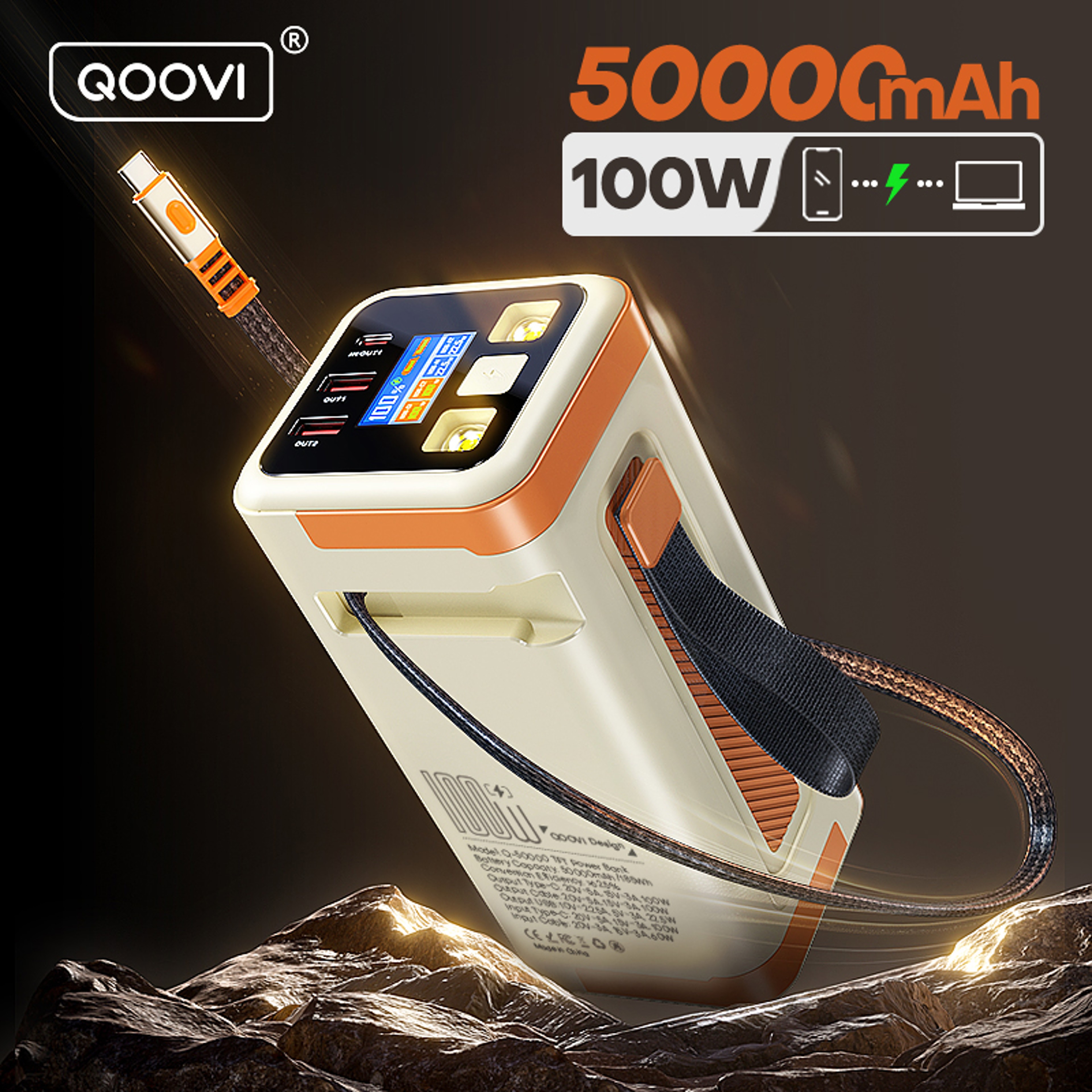 Power Bank With Fast Charging Portable Power Station  USB C Laptop Charger 0