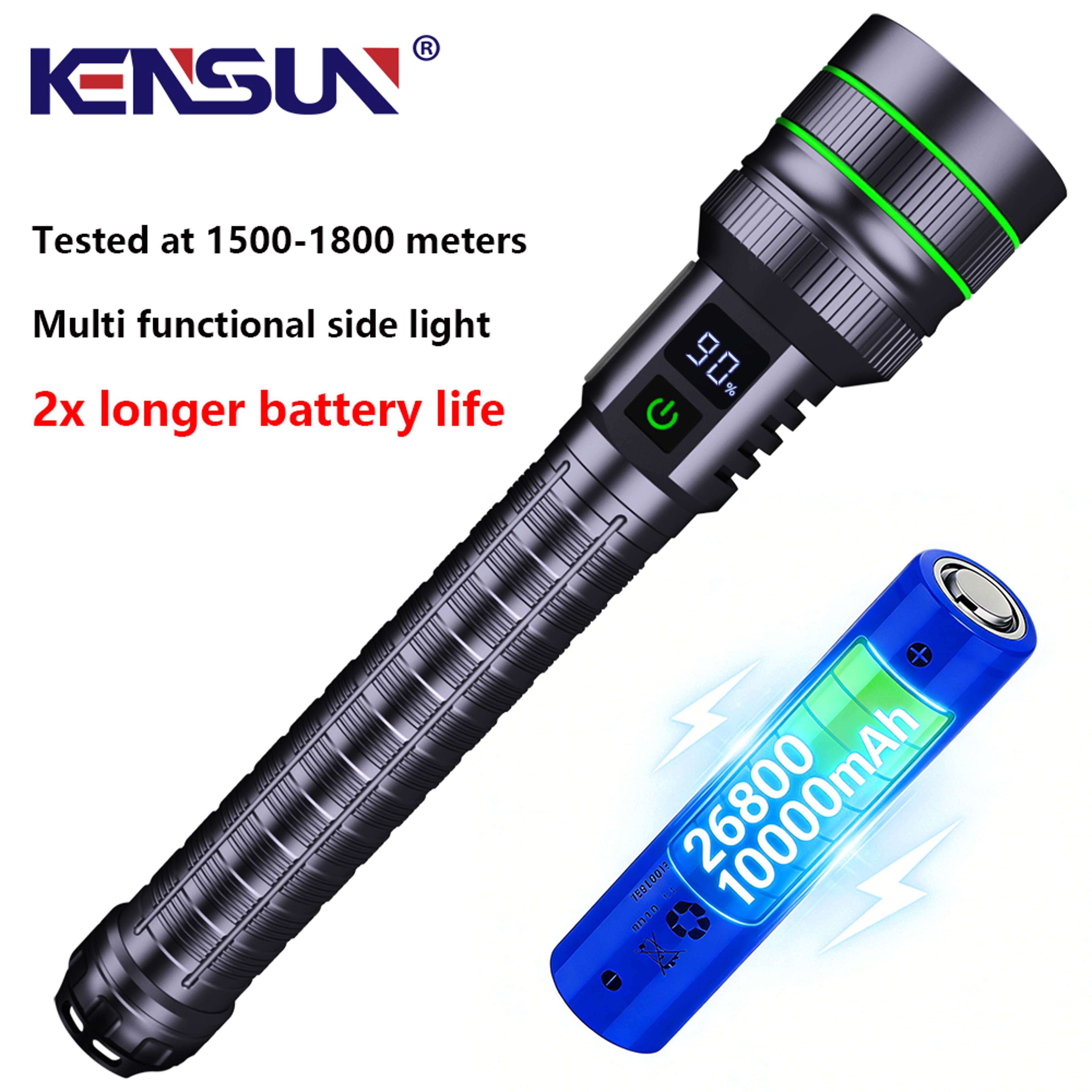 Ultra Bright LED Tactical Flashlight USB Rechargeable LongRange Lantern 0