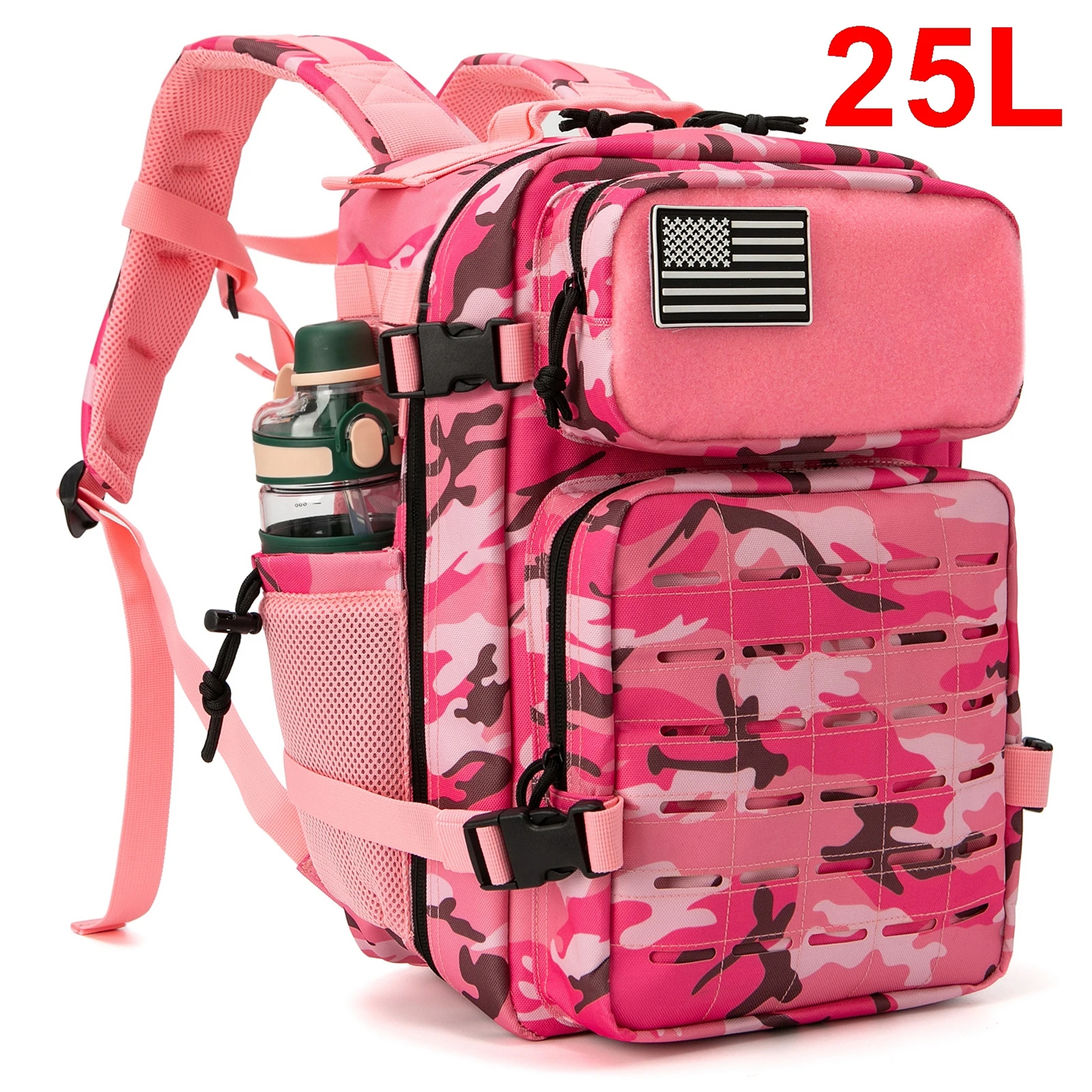 25L/45L Tactical Backpack for Men and Women Outdoor Survival Bug Out Bag Small School Rucksack Hking with Bottle Holder – view 14