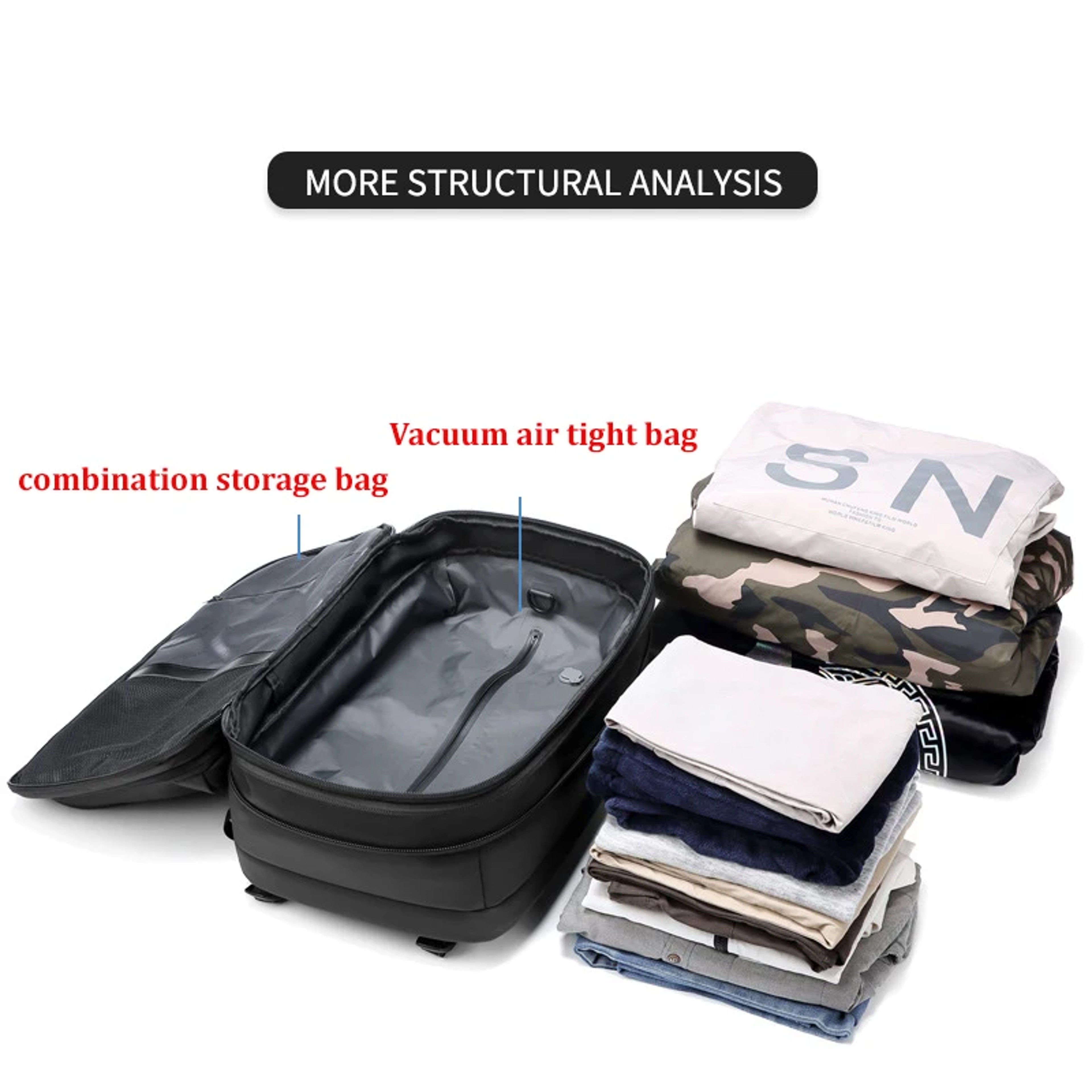 Ultimate Expandable Business Travel Laptop Backpack Vacuum Compression Large Capacity 2