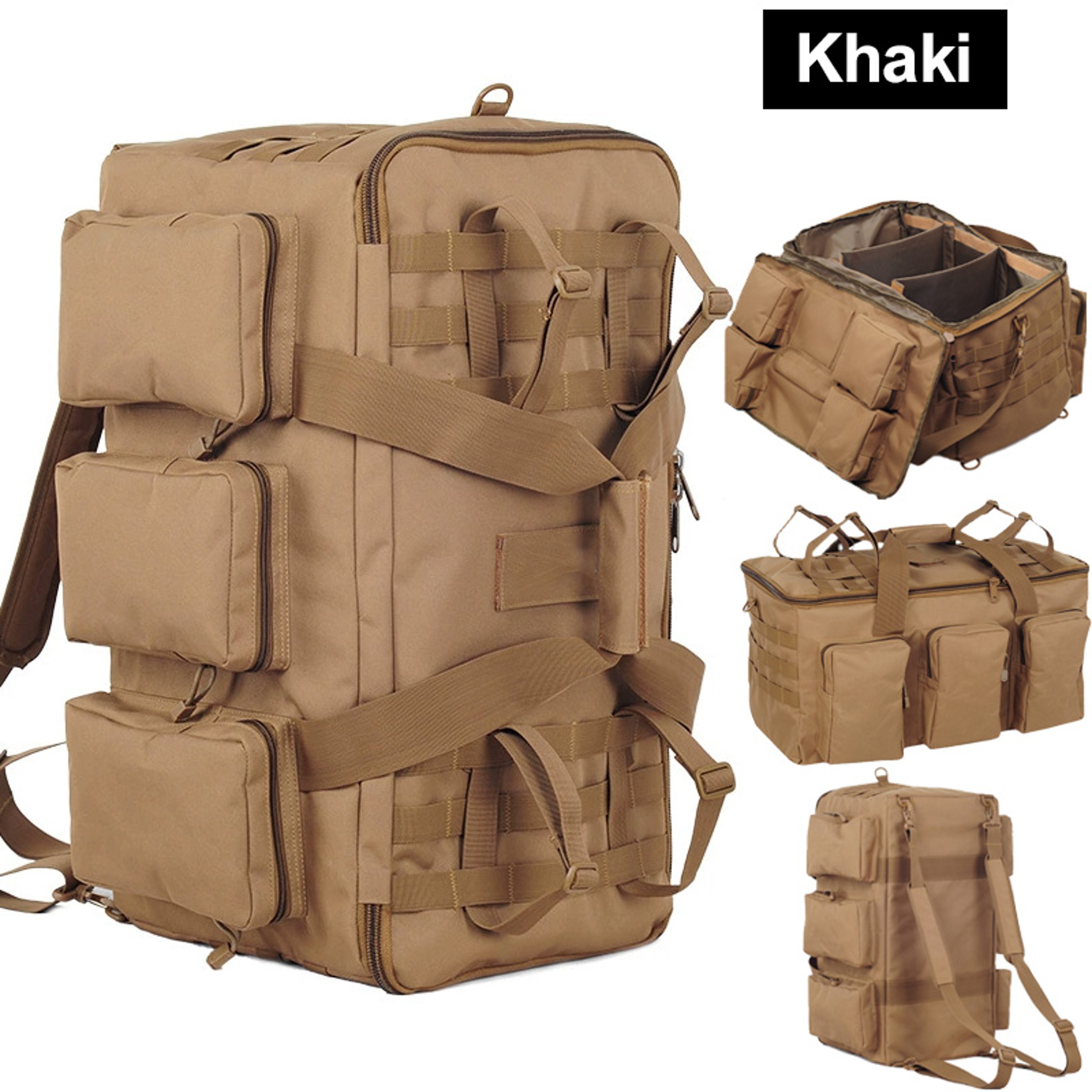 Tactical Convertible Duffel  Travel Backpack Large Camping Backpack For Hiking Gym Weekend Trips 6