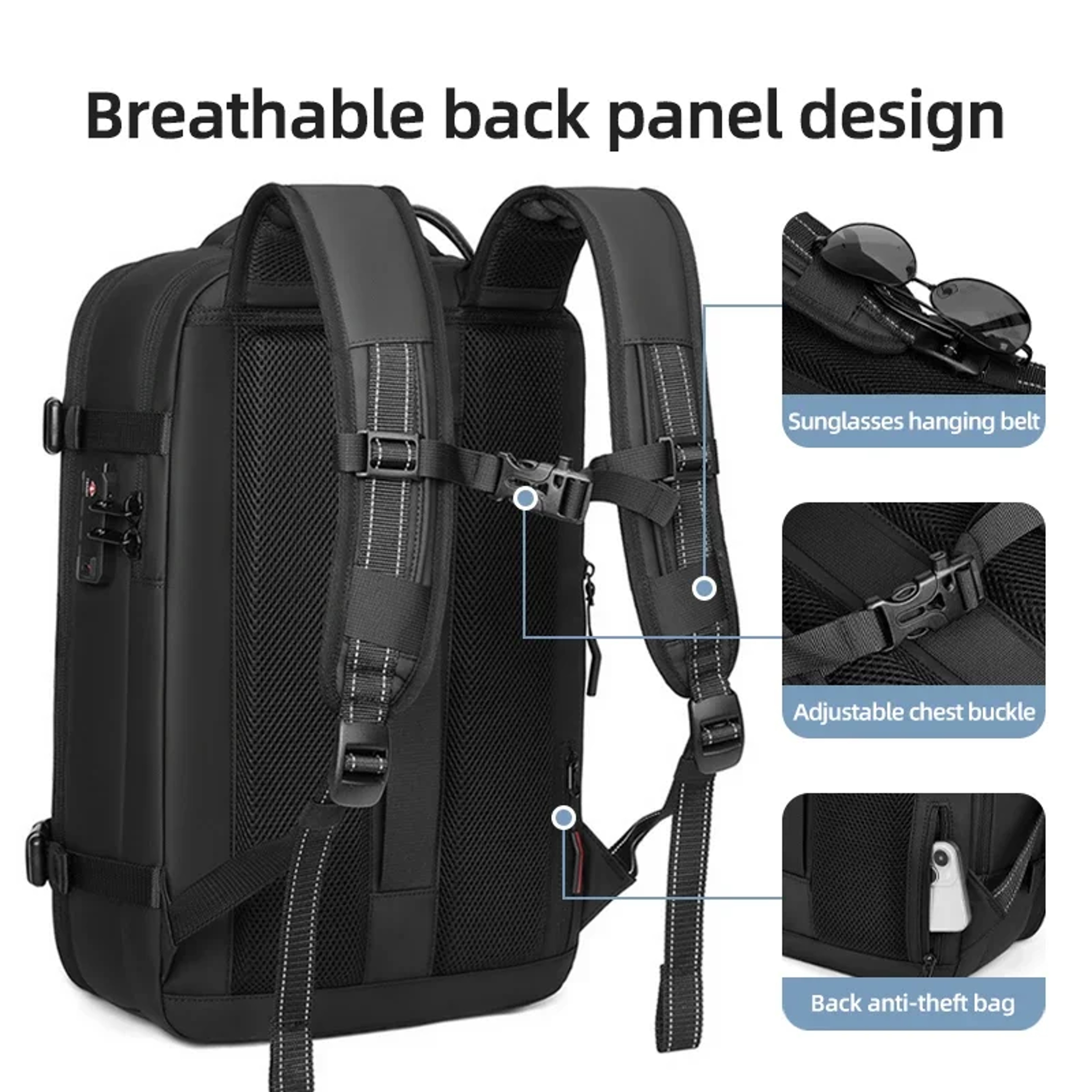 Ultimate Expandable Travel Backpack With Vacuum Compression  Laptop Storage 4
