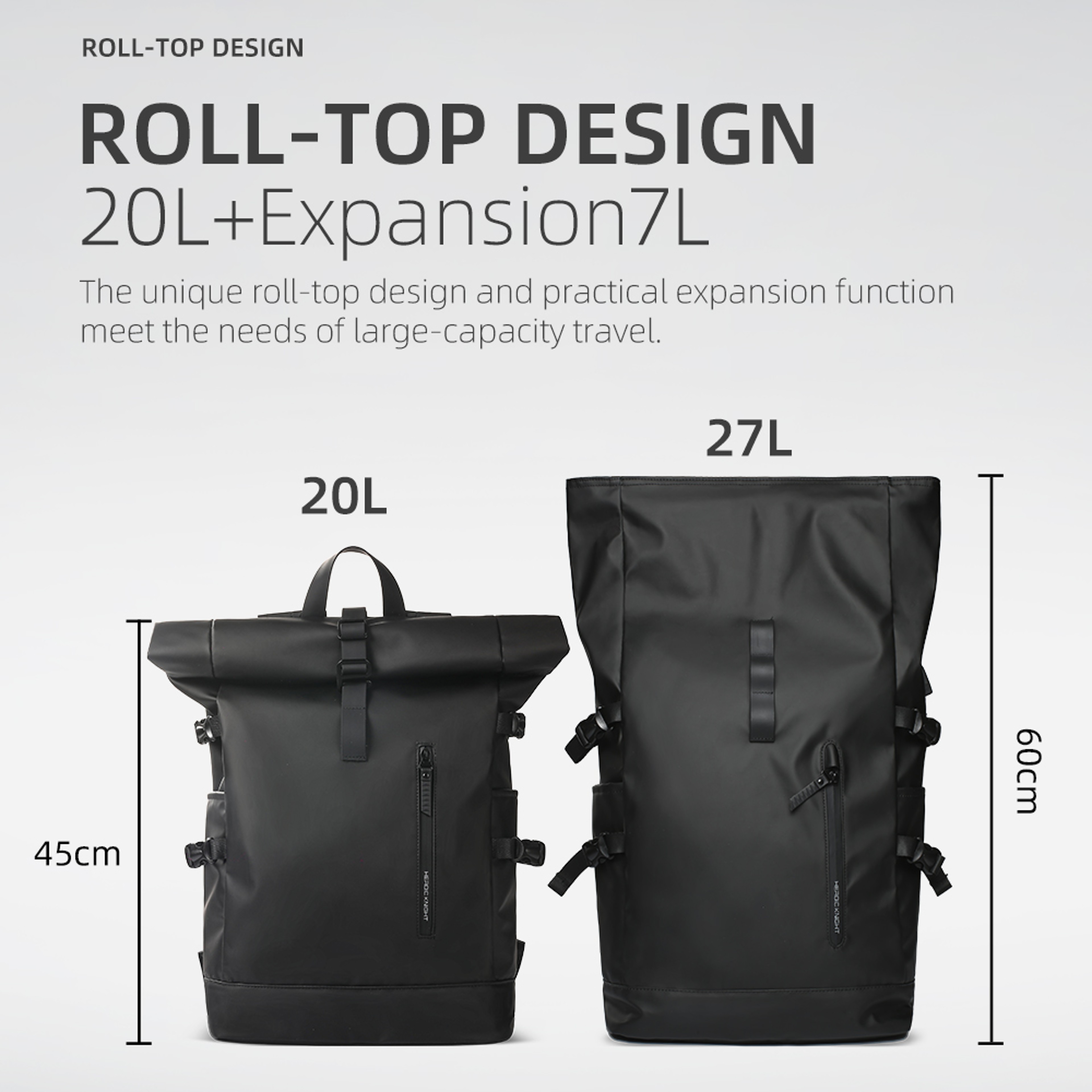 Expandable Travel Backpack Waterproof Large Capacity Laptop Backpack with USB Charging Port – view 5