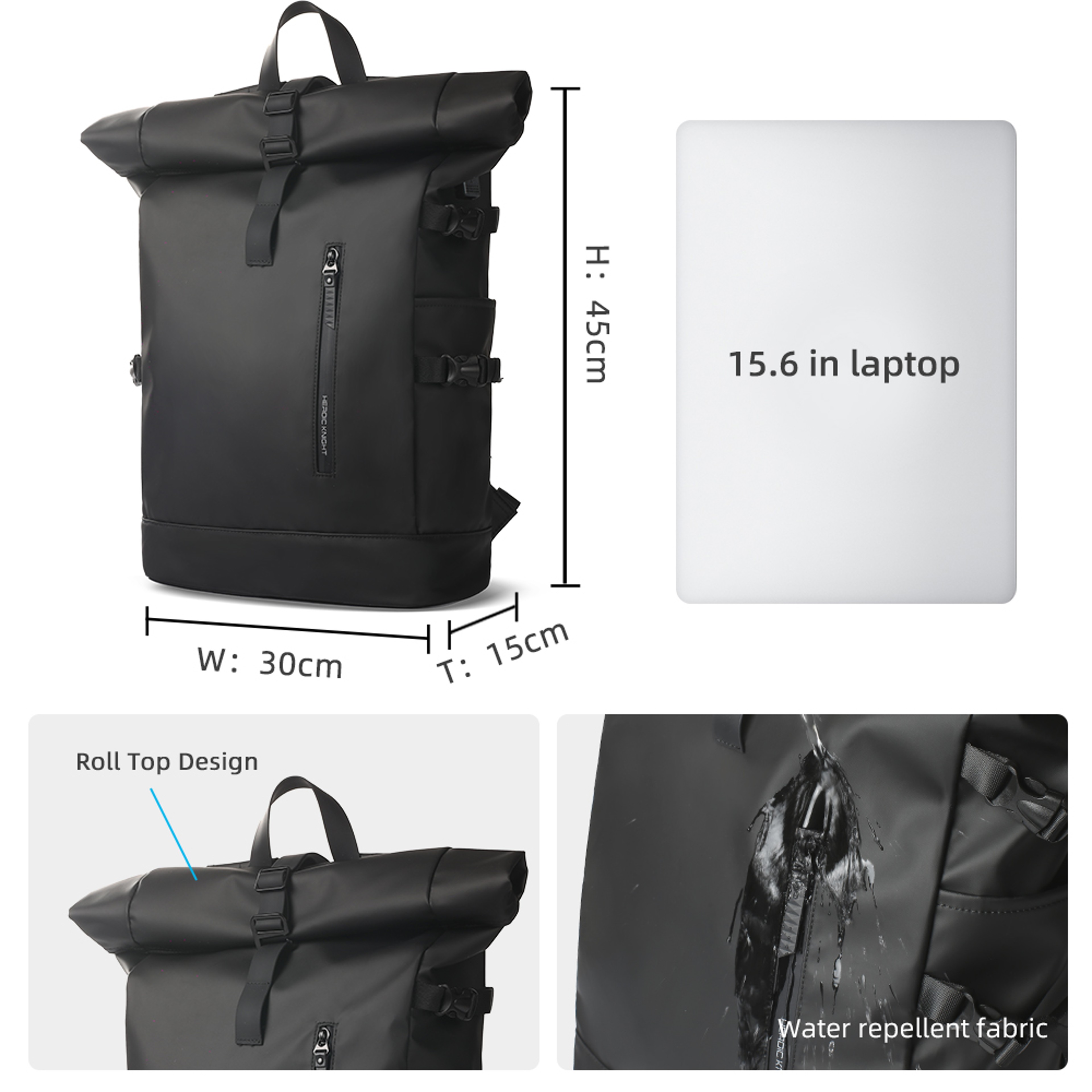 Expandable Travel Backpack Waterproof Large Capacity Laptop Backpack with USB Charging Port – view 6