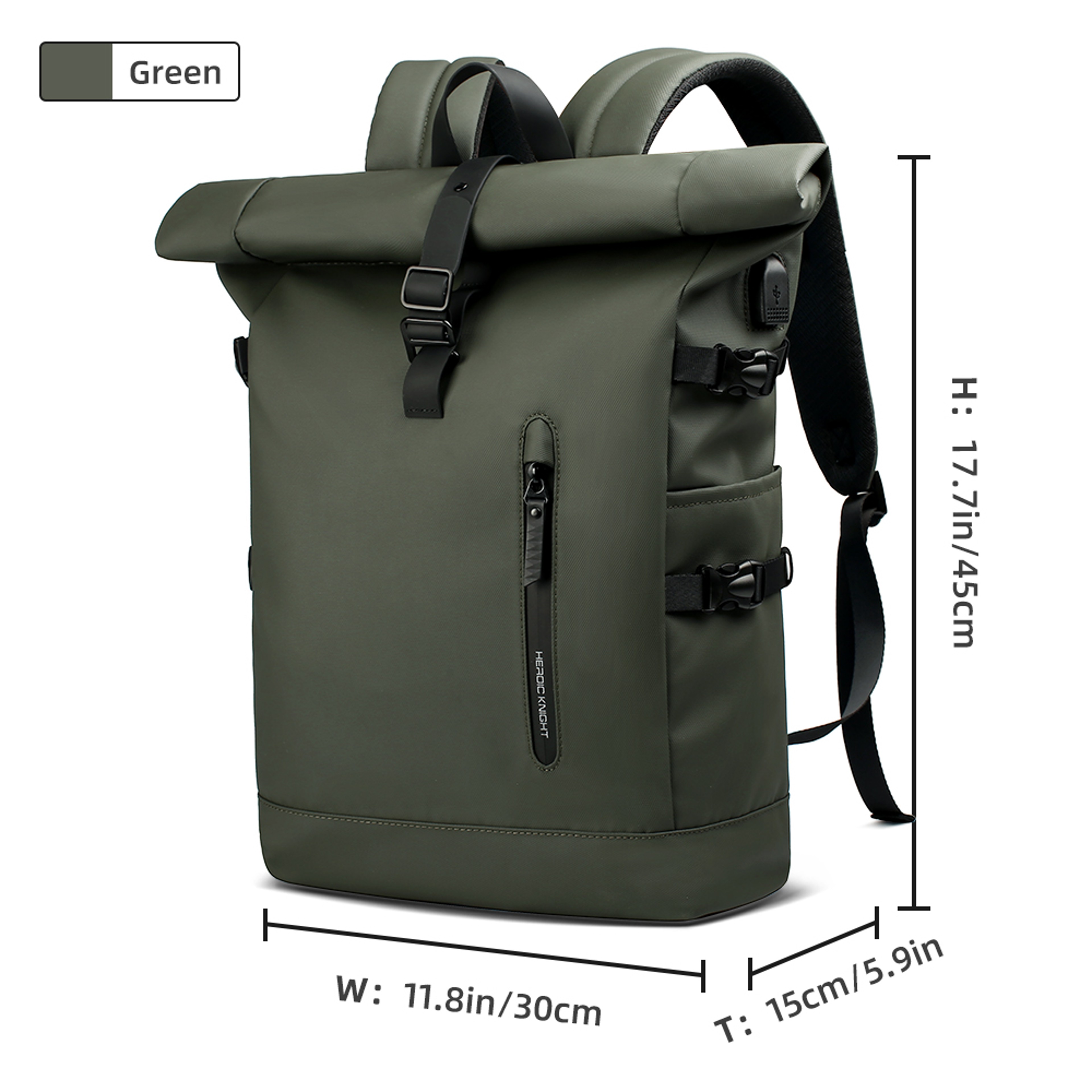 Expandable Travel Backpack Waterproof Large Capacity Laptop Backpack with USB Charging Port – view 7