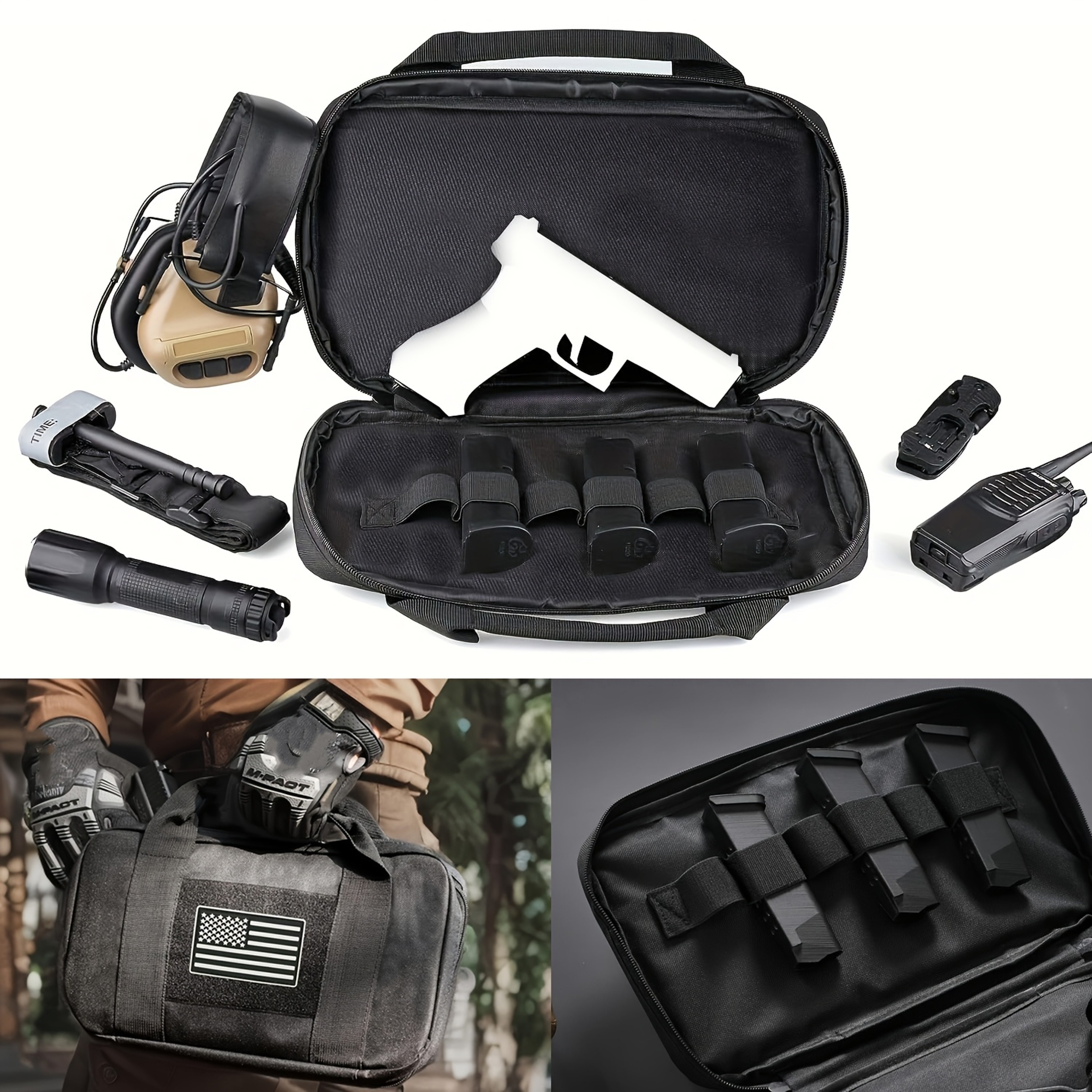 Tactical Handgun Storage Bag Portable Gun Case With Concealed Carry Pistol Pouch 2