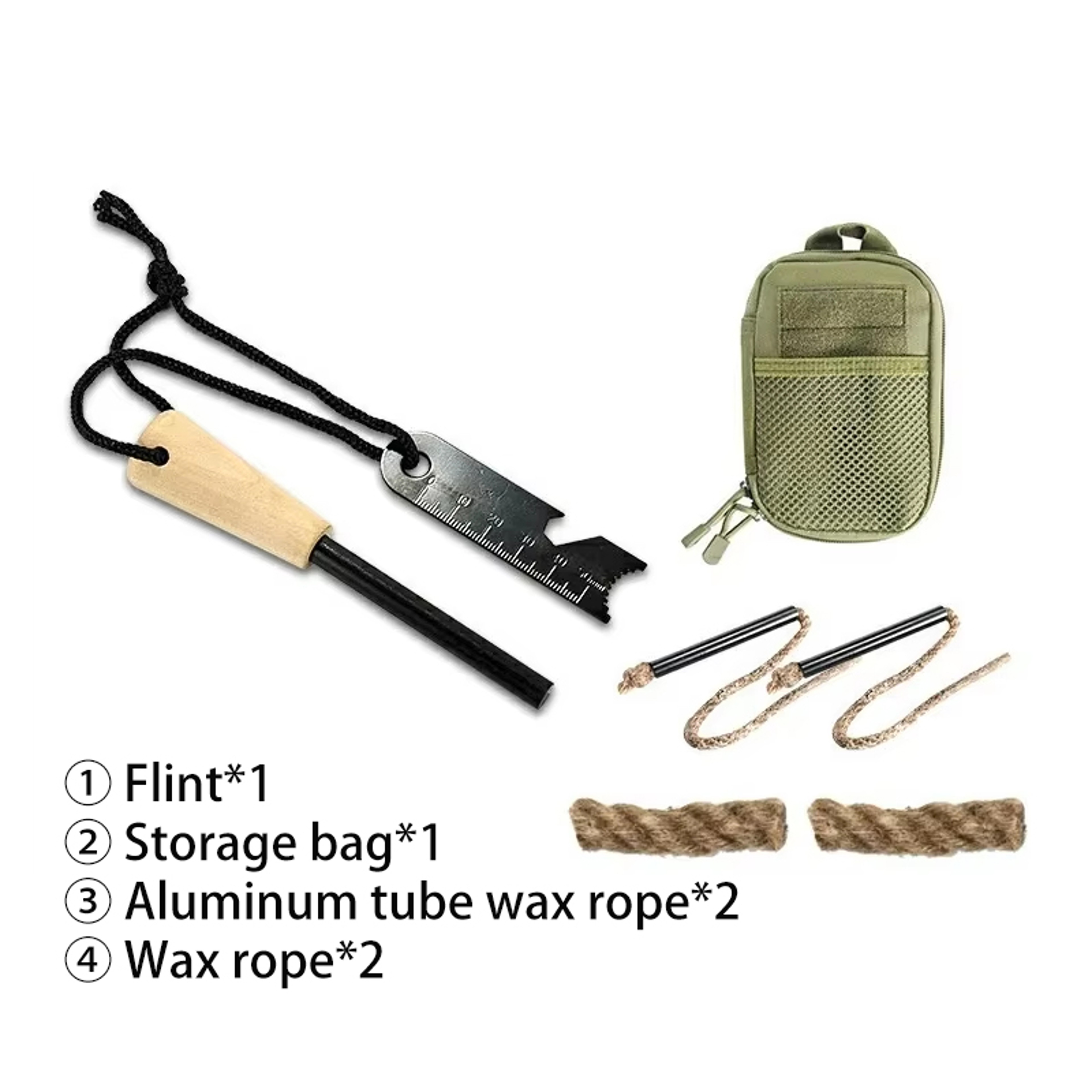 Ultimate Outdoor Fire Starter Kit Magnesium  Flint Survival Tool 7