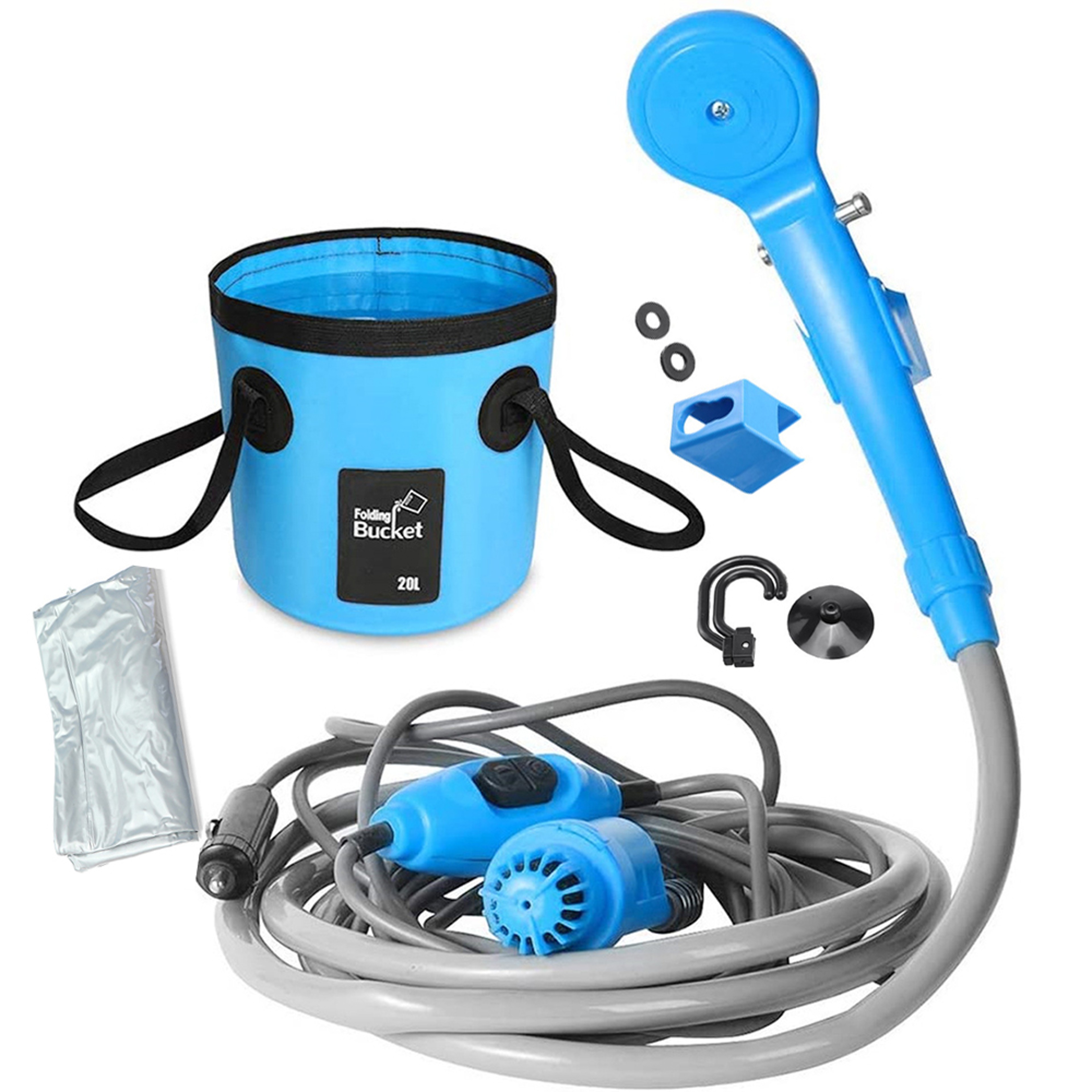 Portable Car Camping Shower Pump Outdoor Travel Pet  Car Wash 0