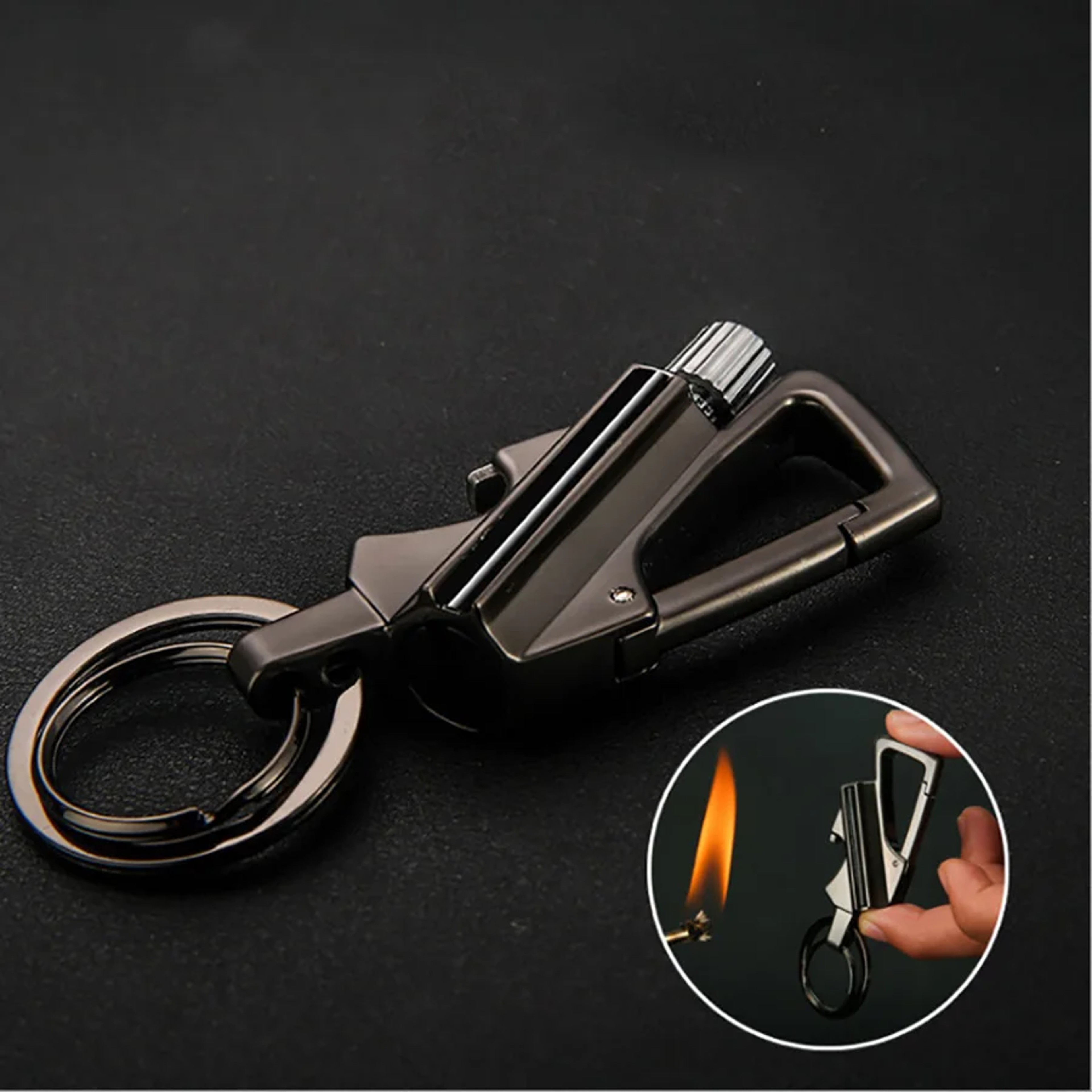 Multifunction Outdoor Waterproof Lighter  Bottle Opener Keychain 4