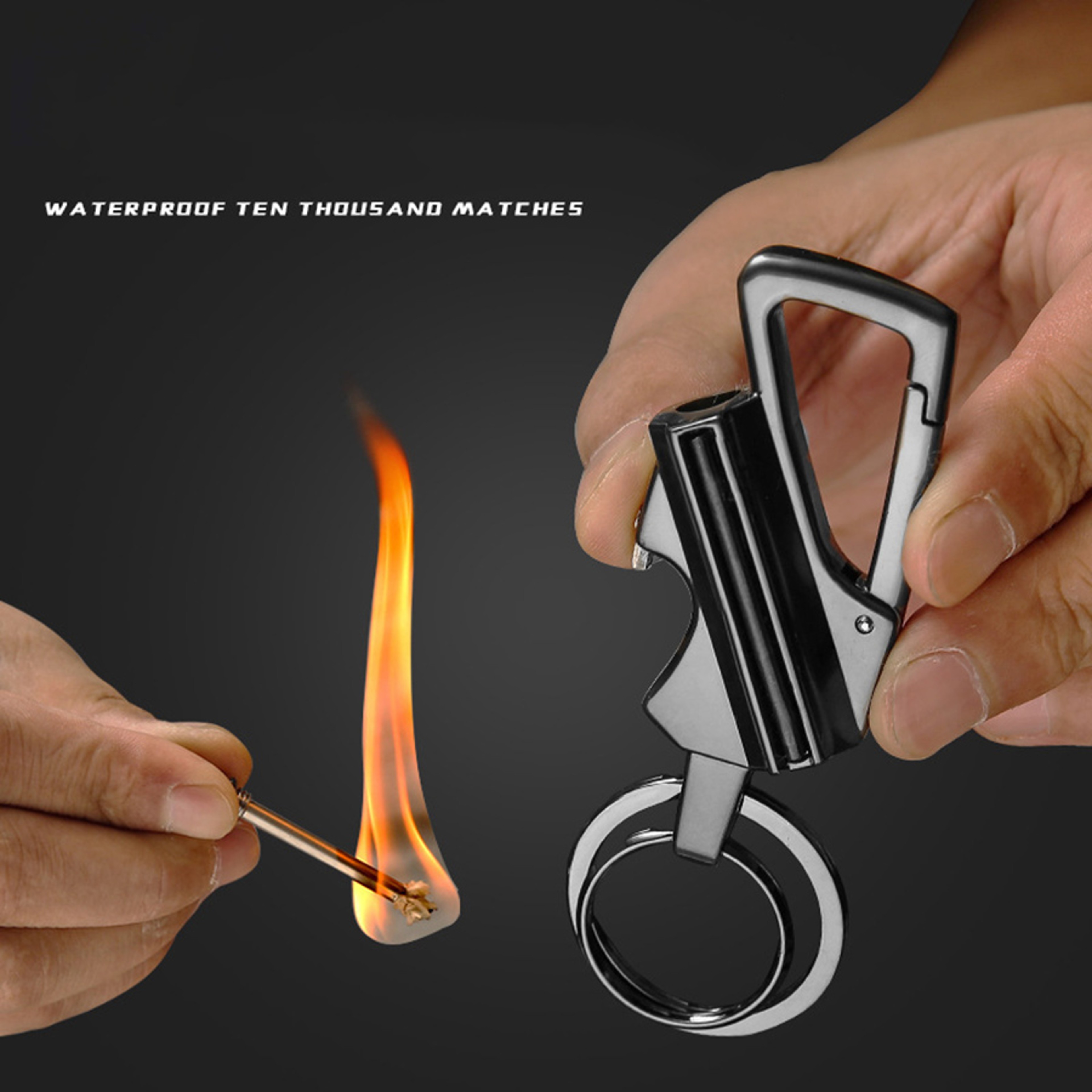 Multifunction Outdoor Waterproof Lighter  Bottle Opener Keychain 5