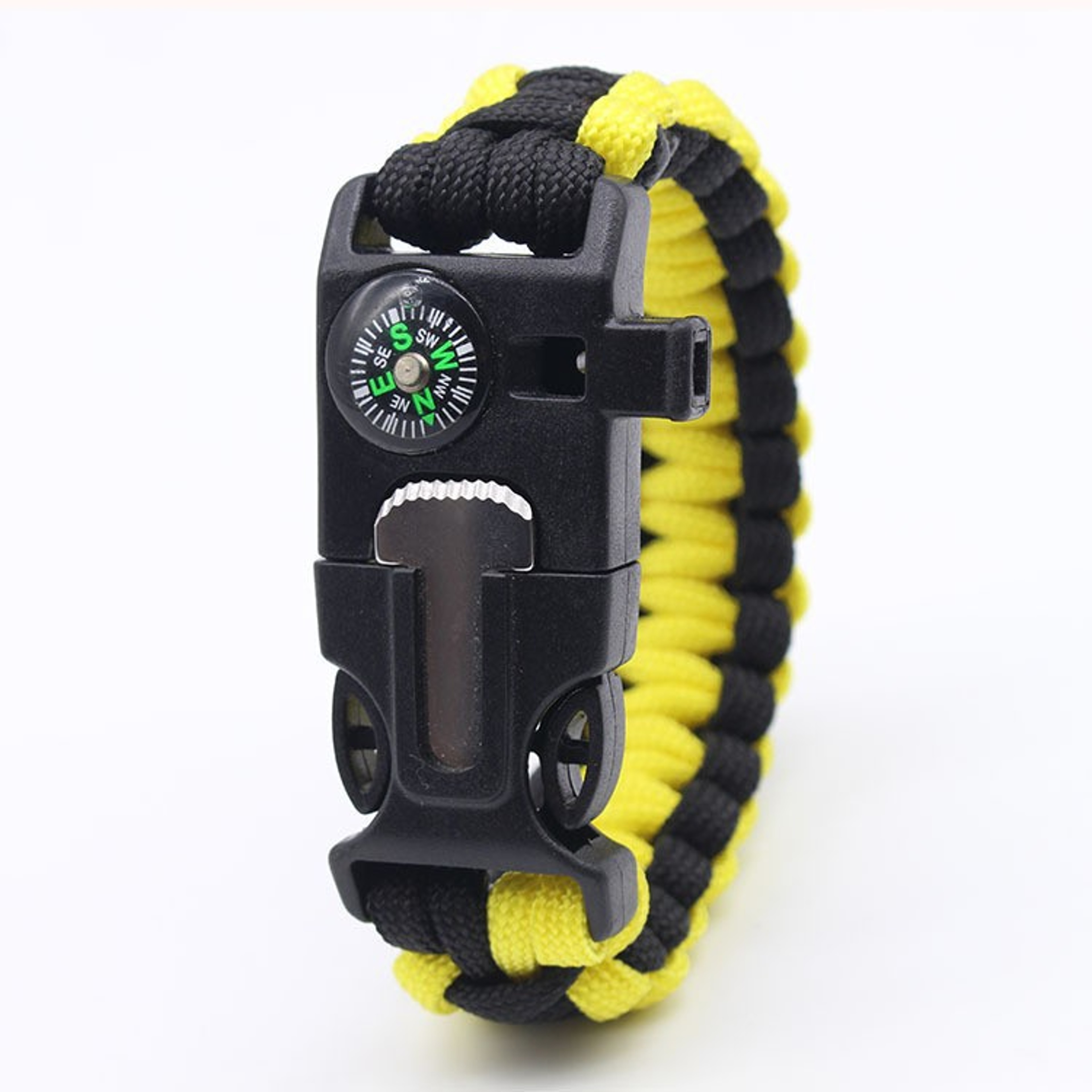 Five In One Survival Bracelet With Compass  Flint Paracord For Hiking 9