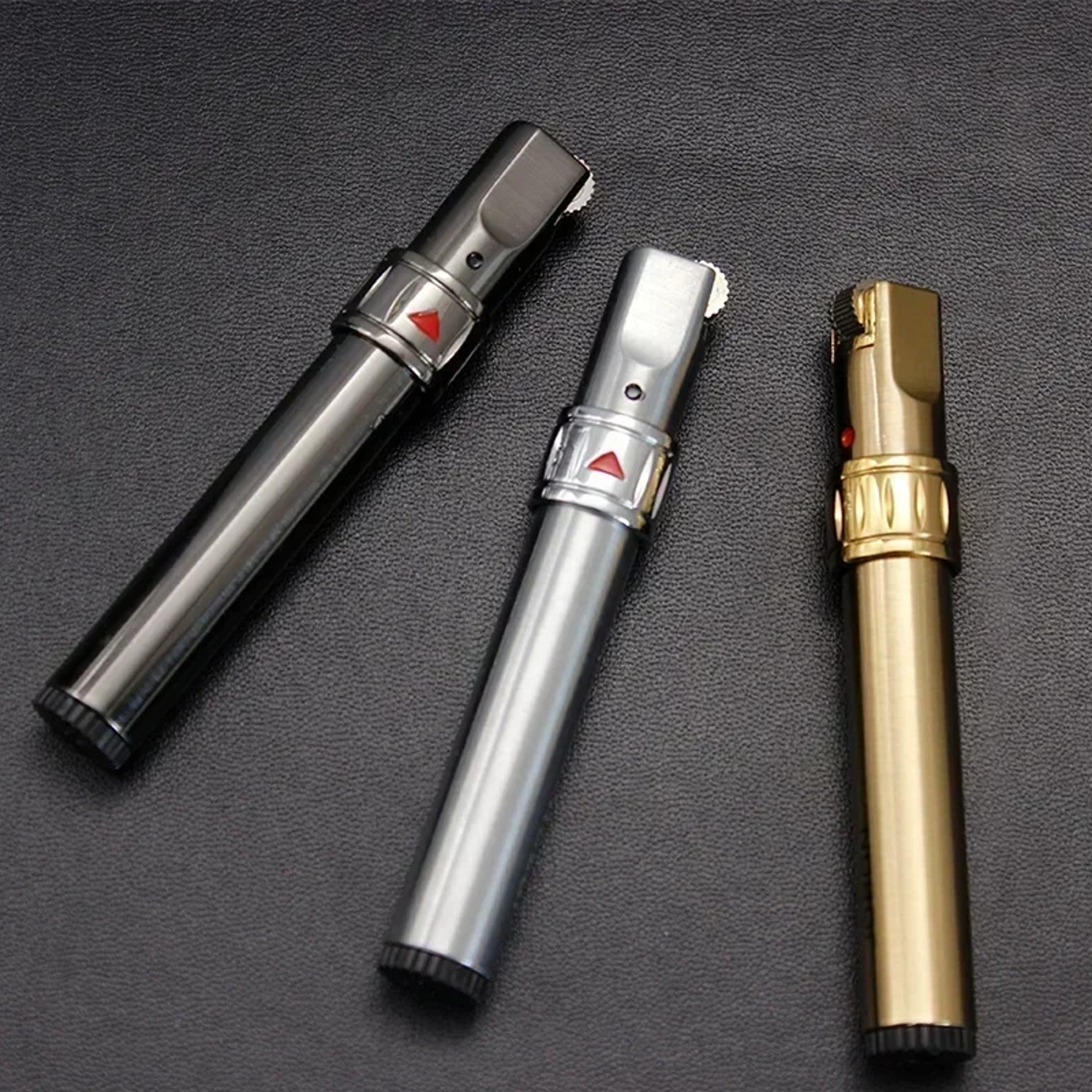 Premium Metal Torch Lighter With Floating Fire Butane Gas  Flint Ignition 3