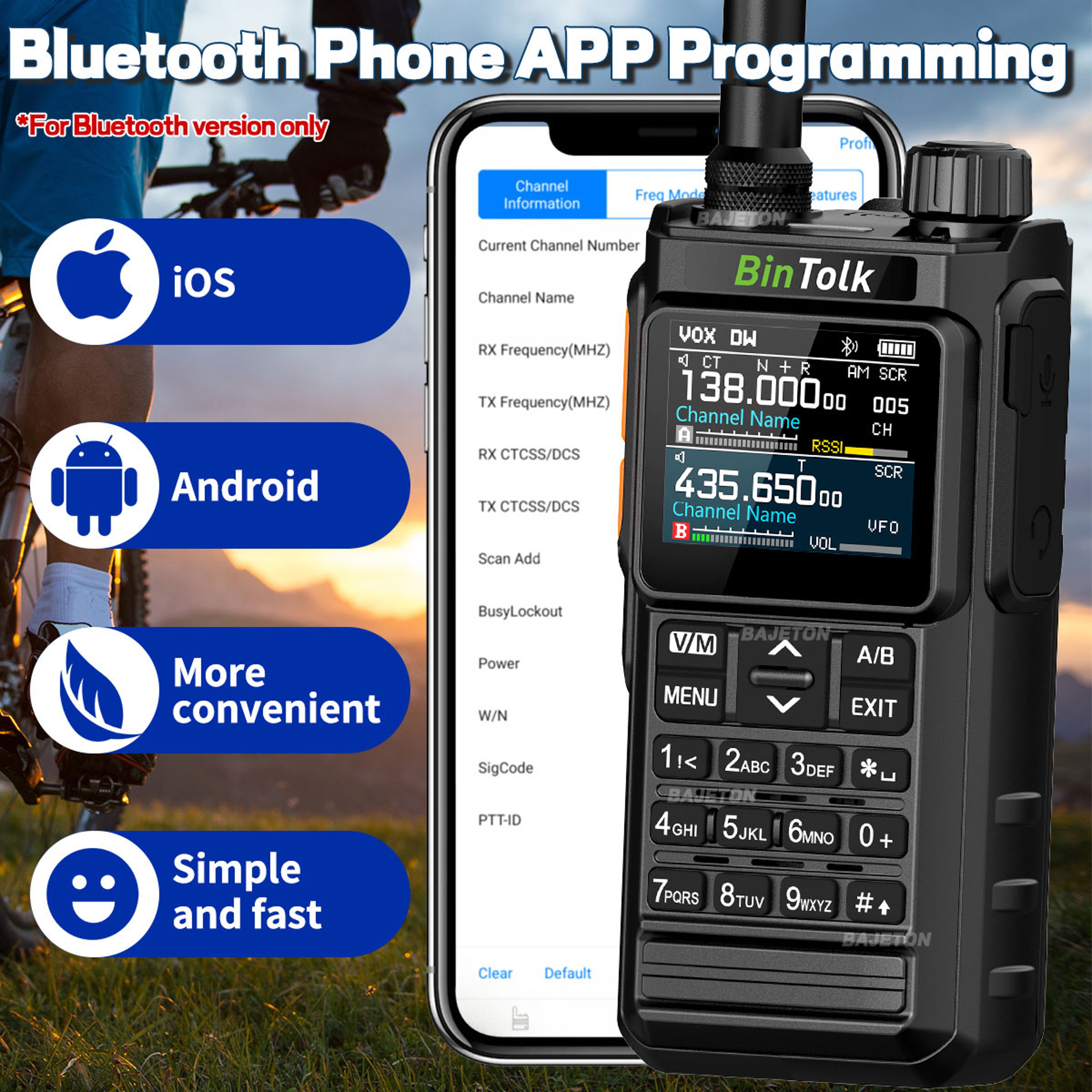 MultiBand Walkie Talkie With Bluetooth  Noise Reduction 1