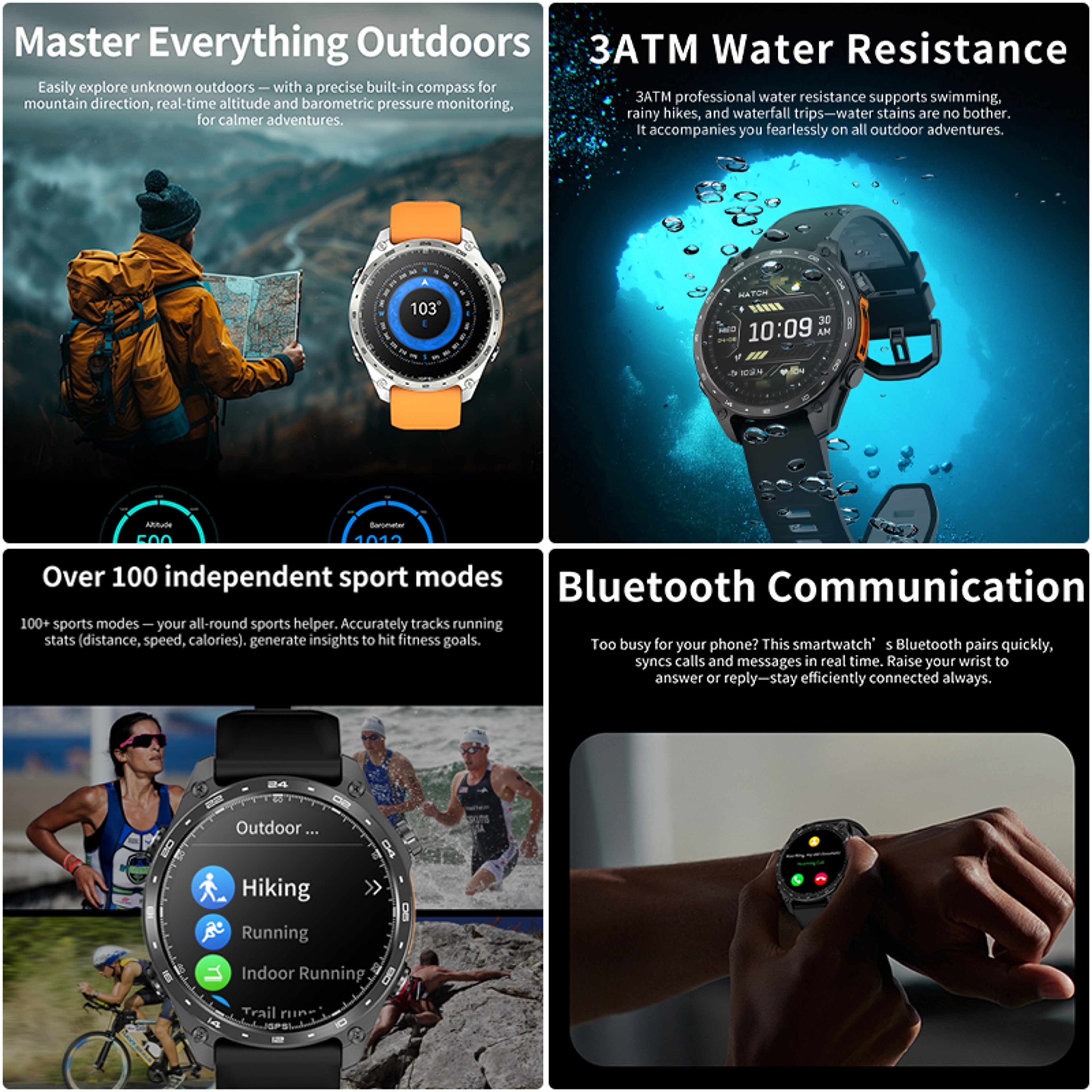 HD Pro GPS Smart Watch With Offline Maps Compass  Altimeter For Outdoor Adventures 2