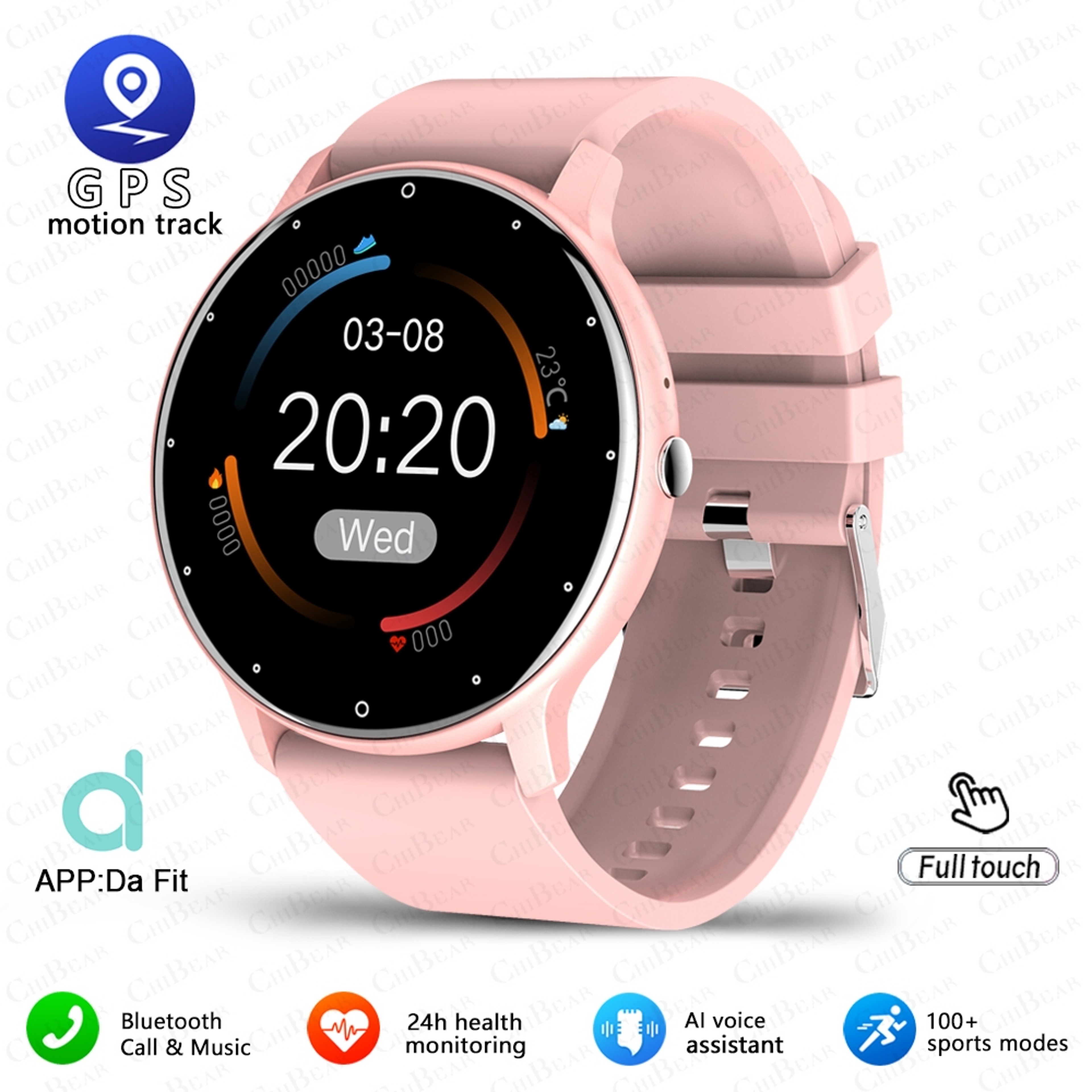Ultra Slim Bluetooth Smart Watch For Men Fitness Tracker With Heart Rate Monitor And Voice Assistan 7