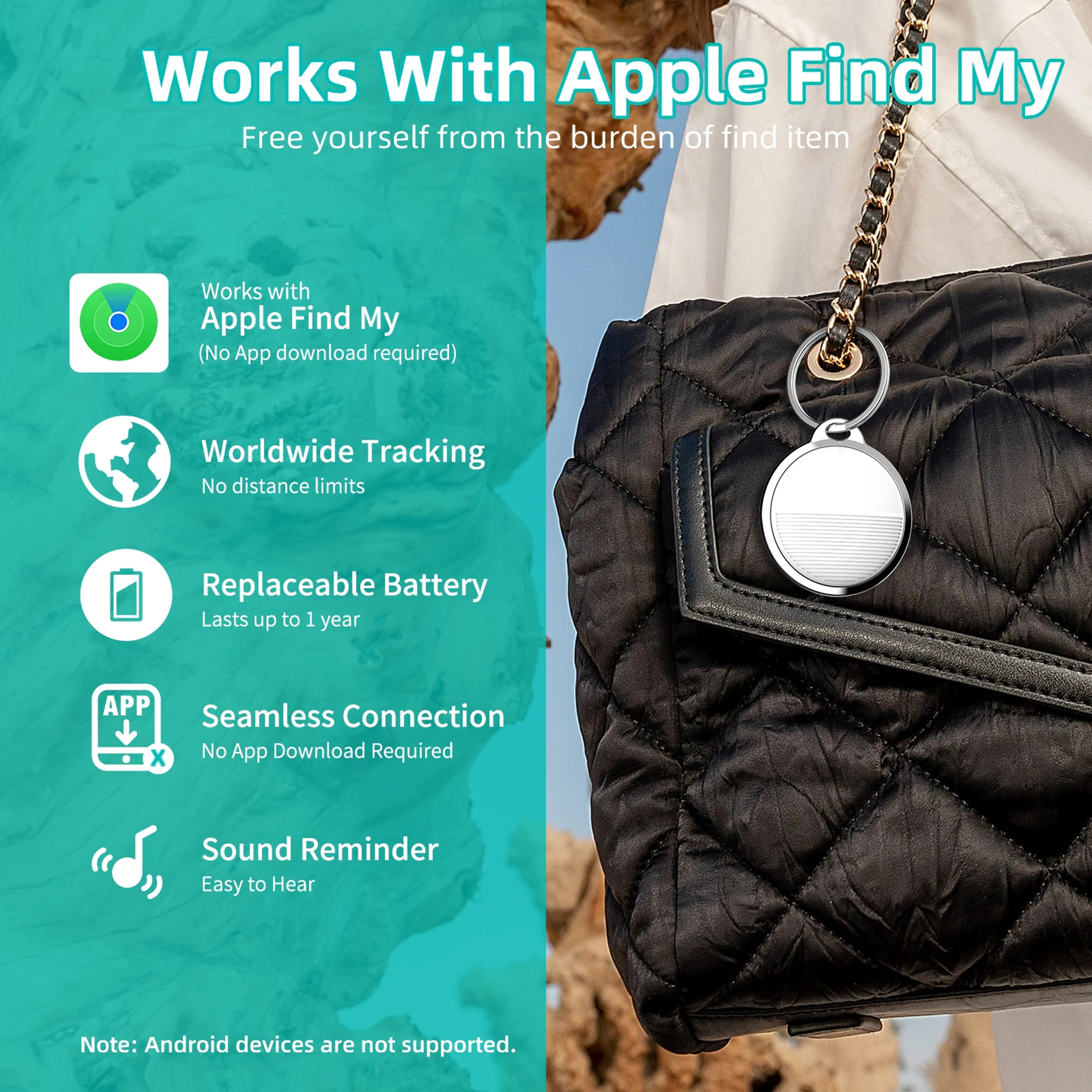 Mini Apple Find My GPS Tracker Tag Bluetooth Locator For Wallet Keys Luggage 2