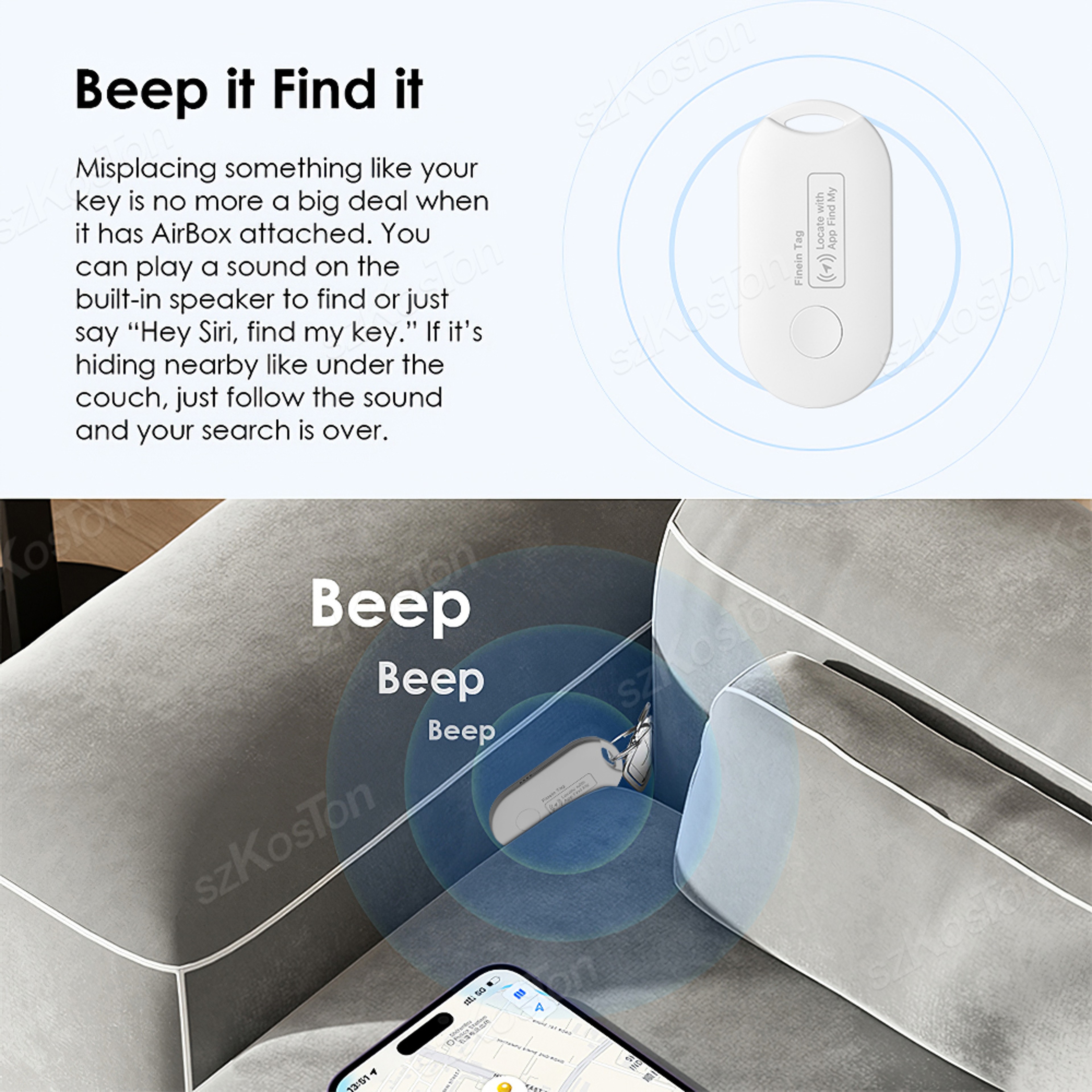 Mini GPS Tracker For Apple Find My Key Finder AntiLost Smart Tag For Wallet Keys Pets 4
