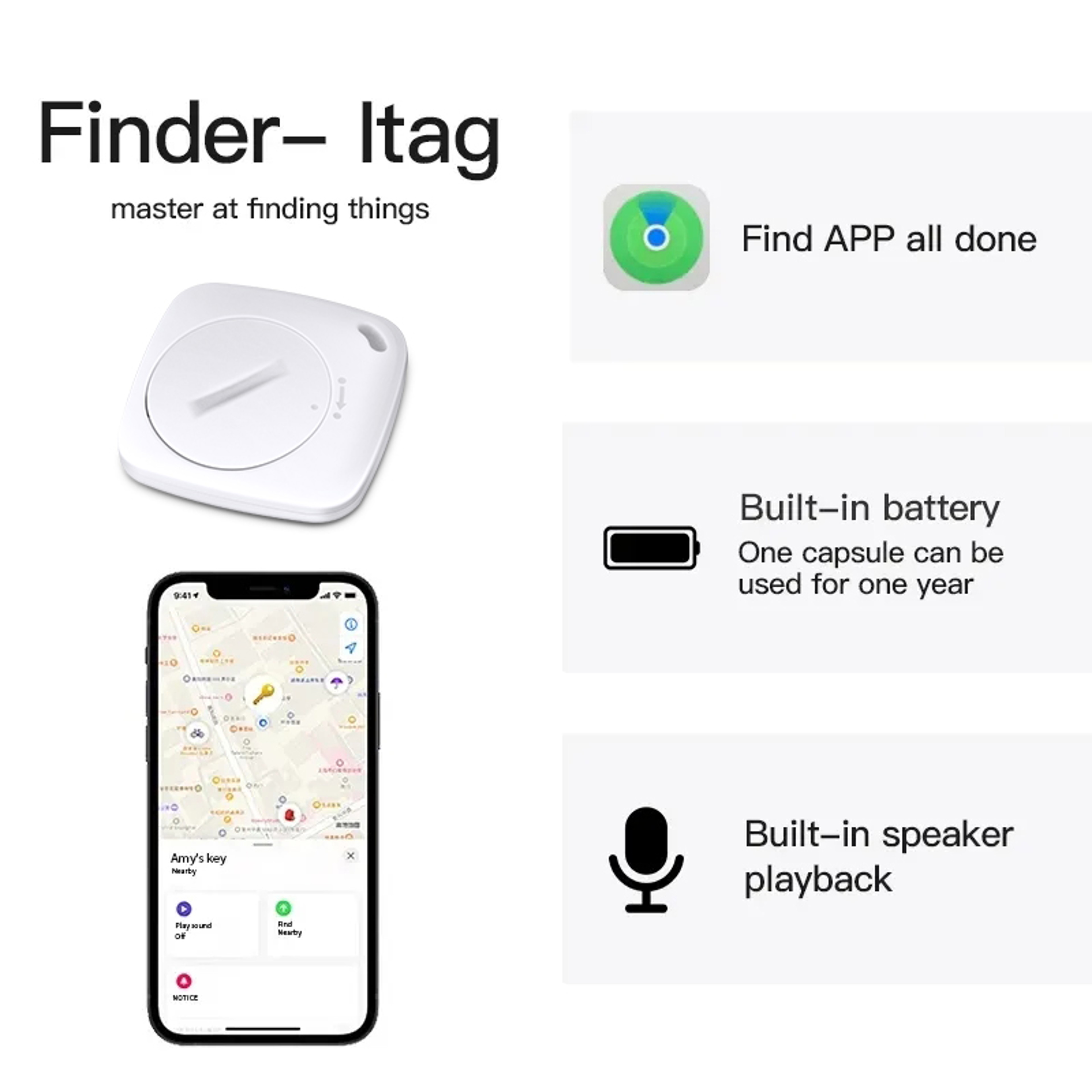 Mini Bluetooth Tracker For Apple Find My Key Finder Device 4