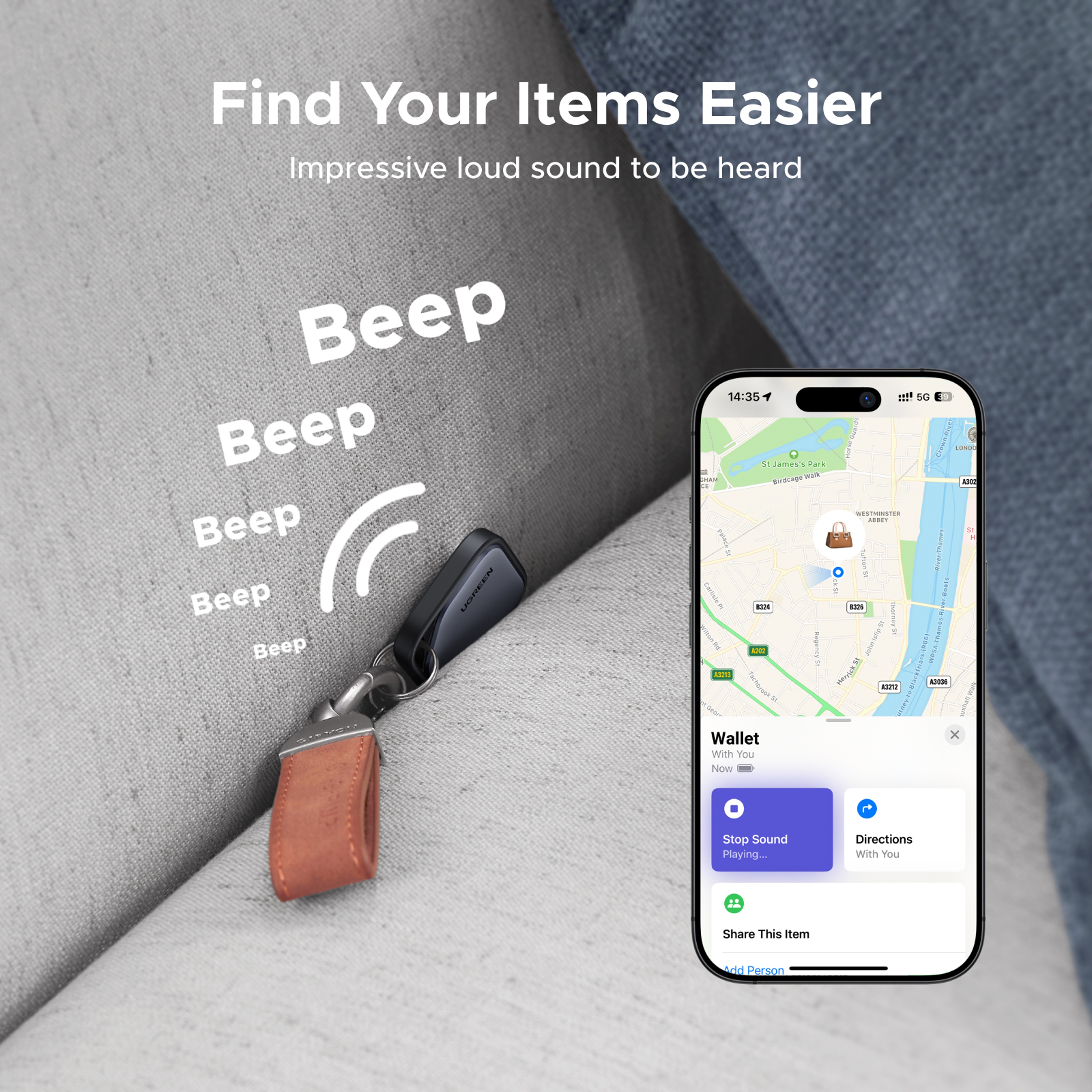 Apple Find My Bluetooth Tracker Smart Tag For Keys Wallet And Bags 3