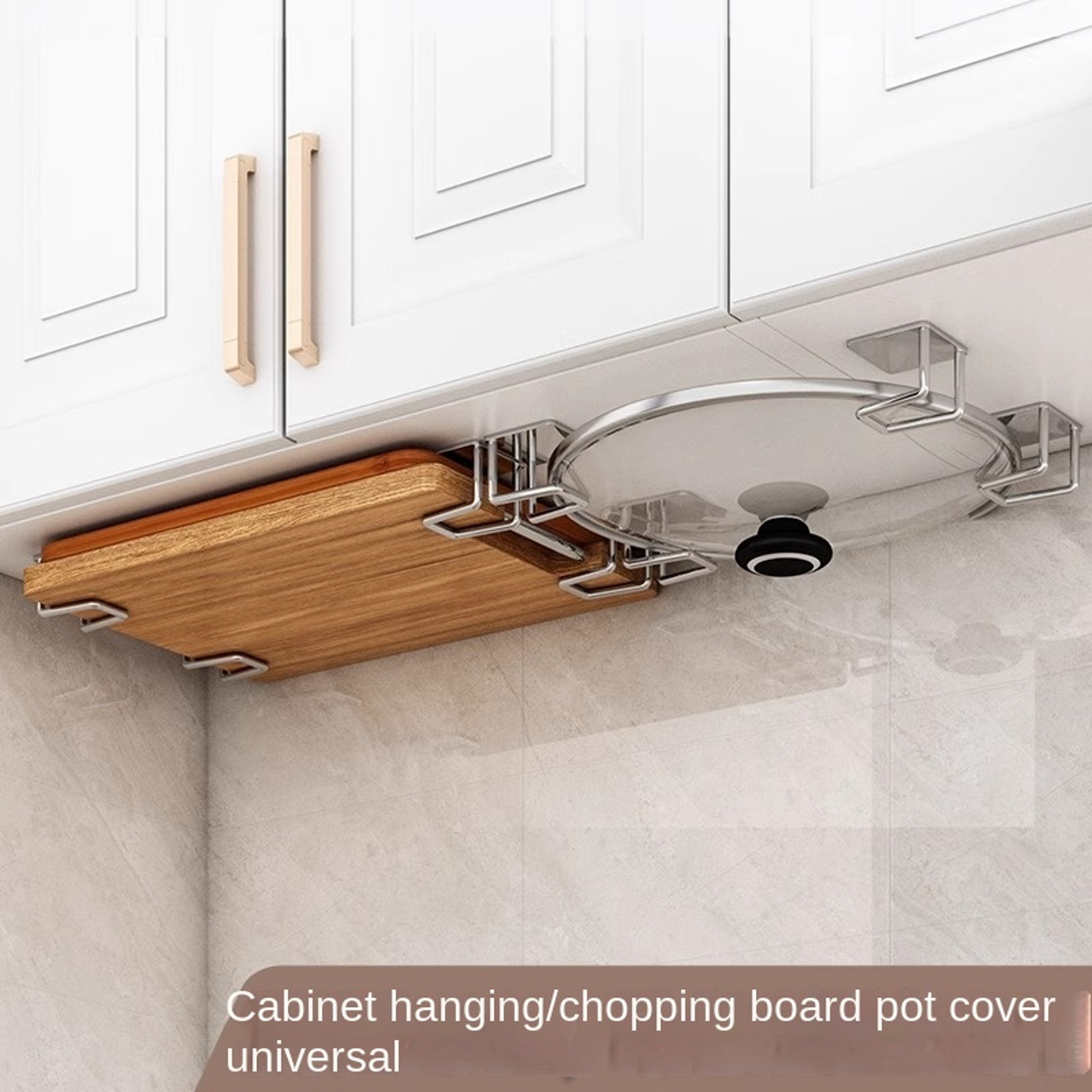 Wall Mounted Stainless Steel Storage Rack For Pot Lids  Cutting Boards Space Saving Kitchen Organiz 1