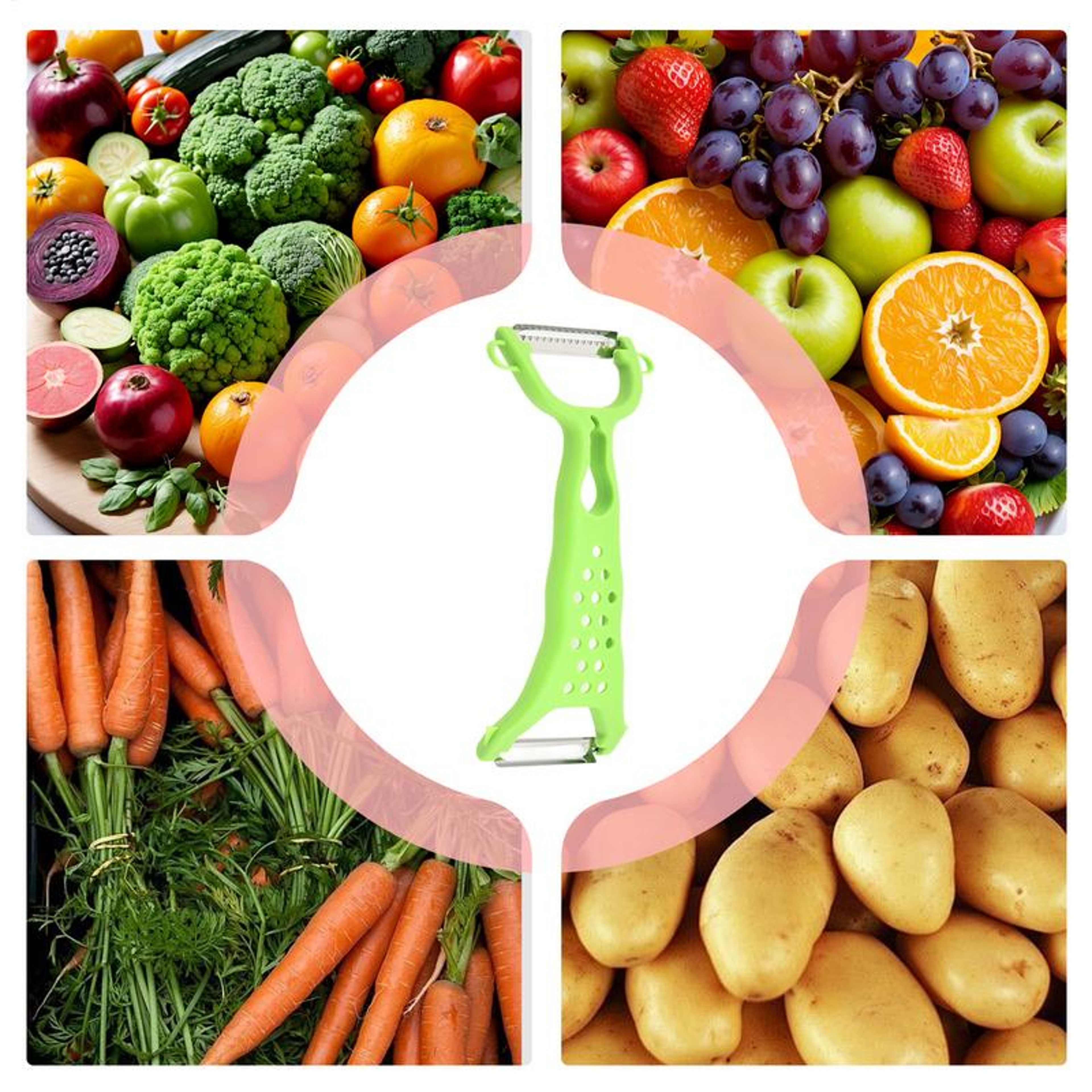 Premium Stainless Steel Multi Function Double Head Vegetable Peeler 3