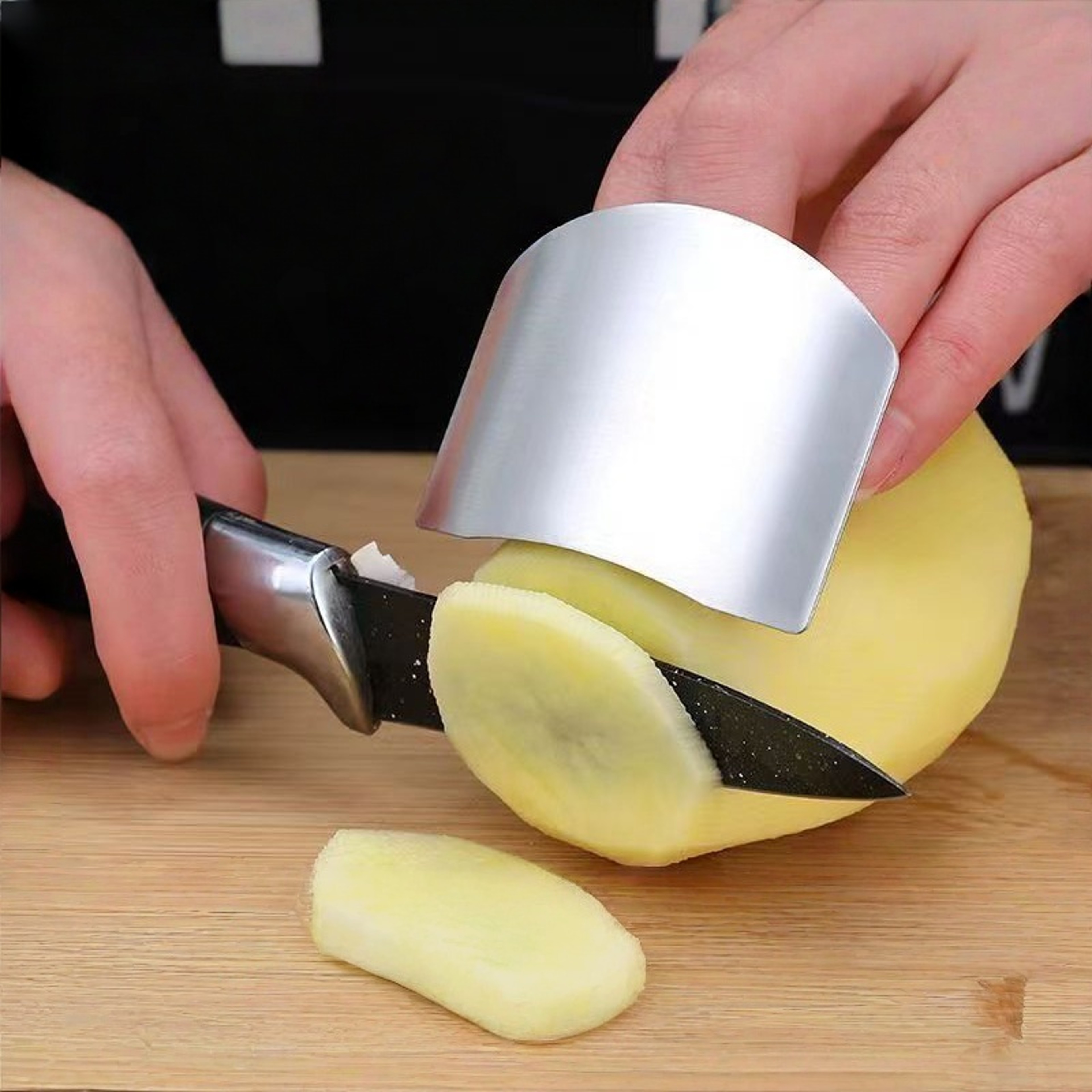 Stainless Steel Knife Finger Protector Guard Safe Kitchen Cut Shield 1