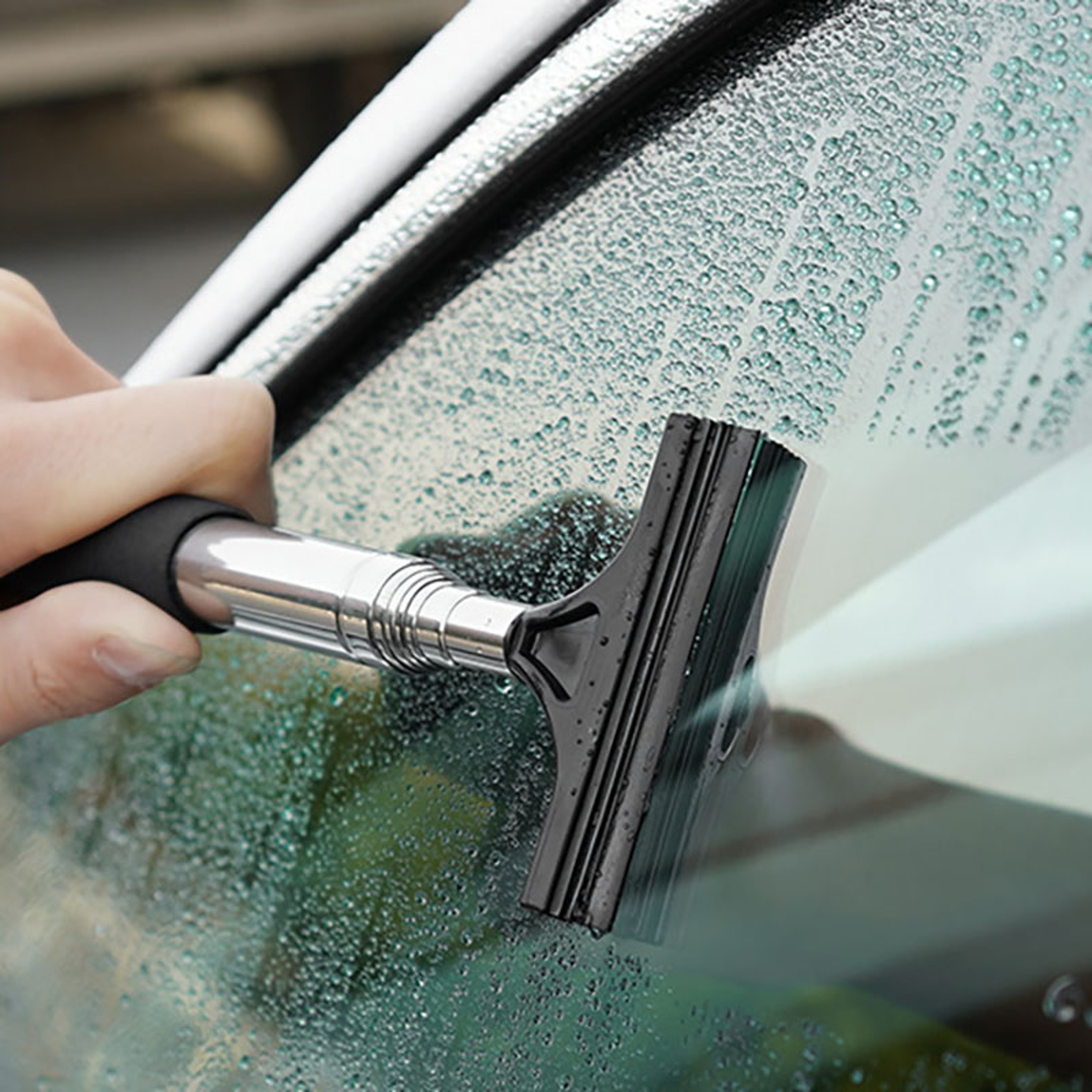 Telescopic Car Mirror Wiper For Clear Rearview Visibility 1