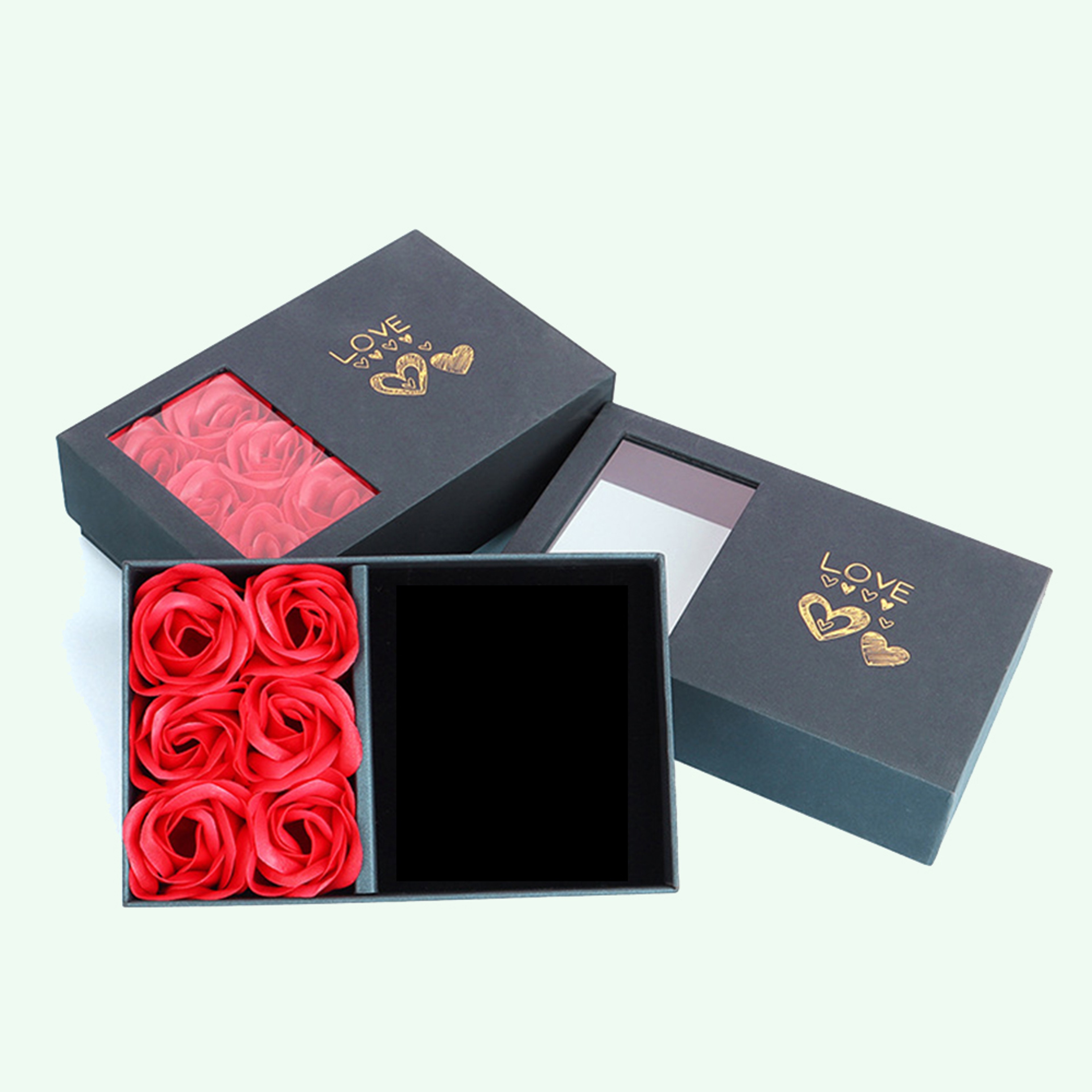 Eternal Rose Jewelry Box Gift Case With Window For Rings Necklaces And Keepsakes 5