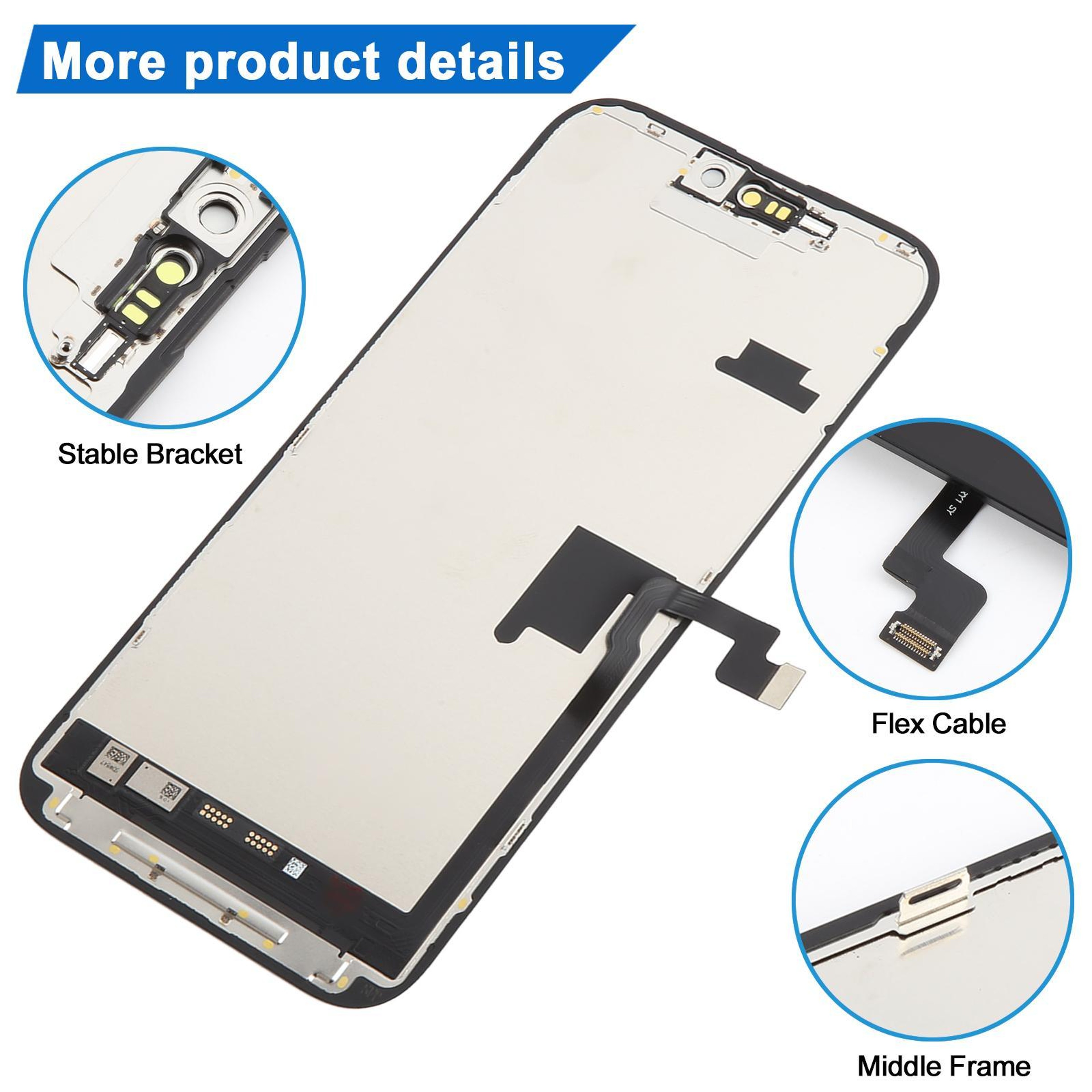 iPhone 16 Pro Max HD Incell Screen Replacement Display, LCD Digitizer Assembly – view 3
