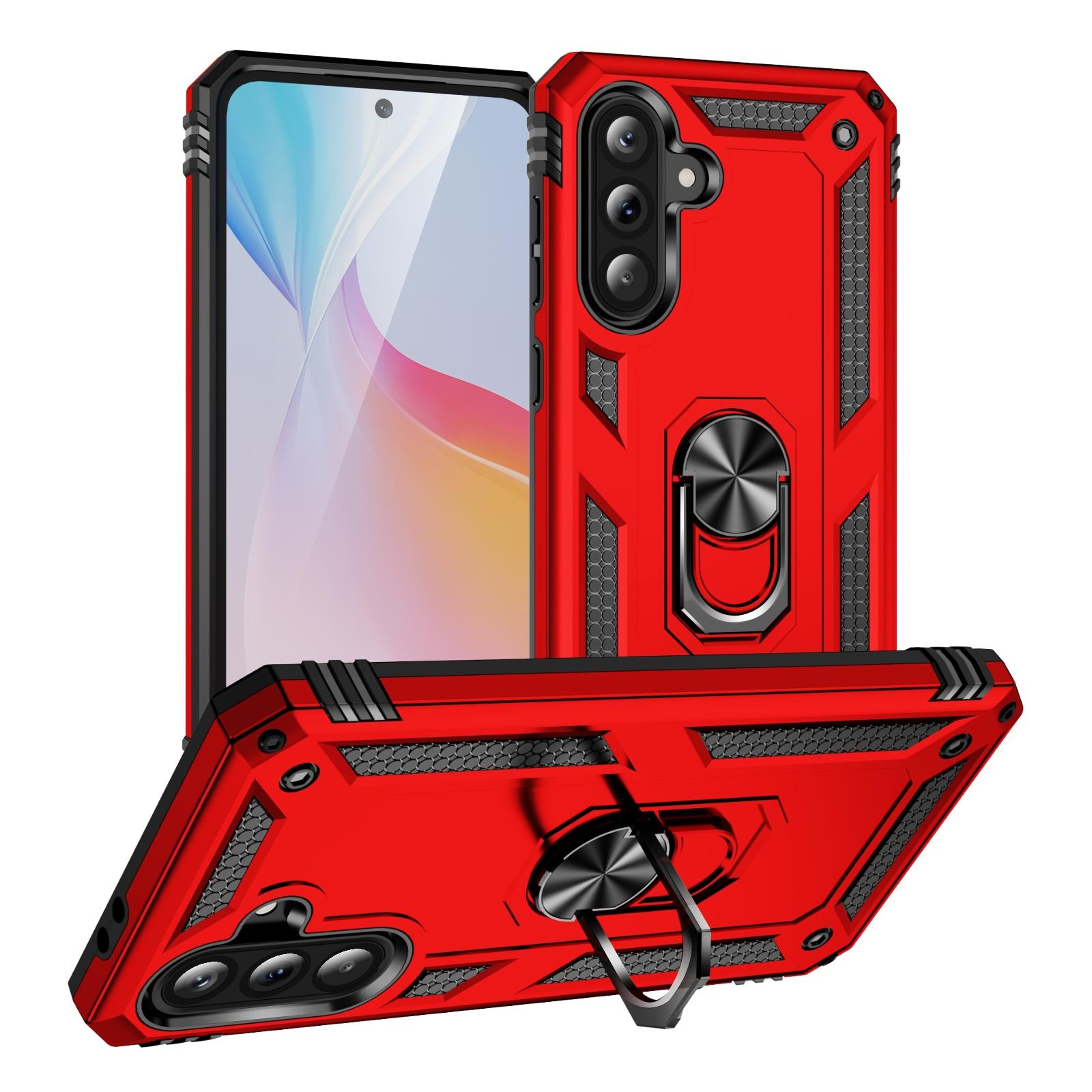 Samsung Galaxy Shockproof Protective Case With Holder Stand TPU  PC Armor 0