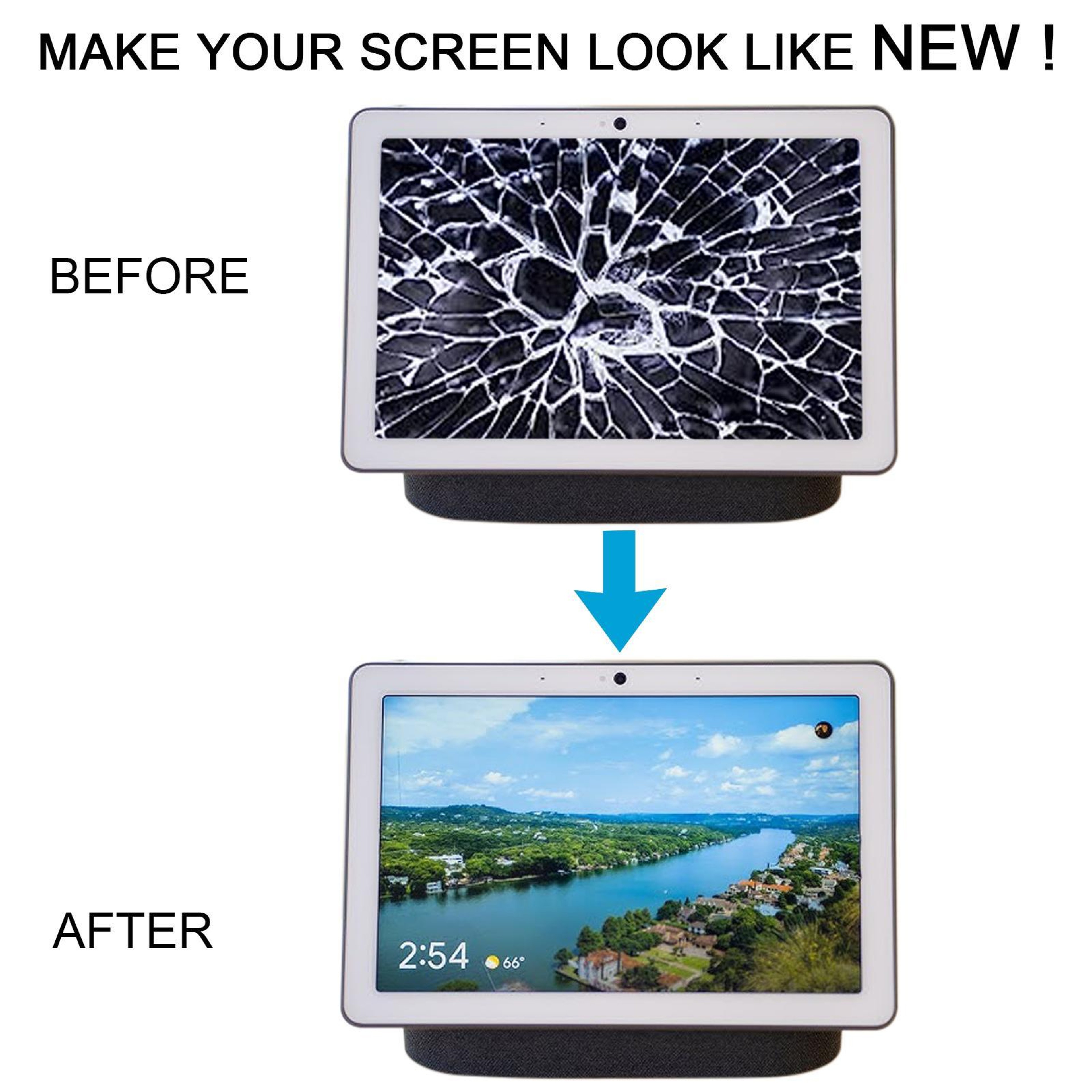 Google Nest Hub Max Screen Replacement LCD Touch Digitizer Assembly White 5