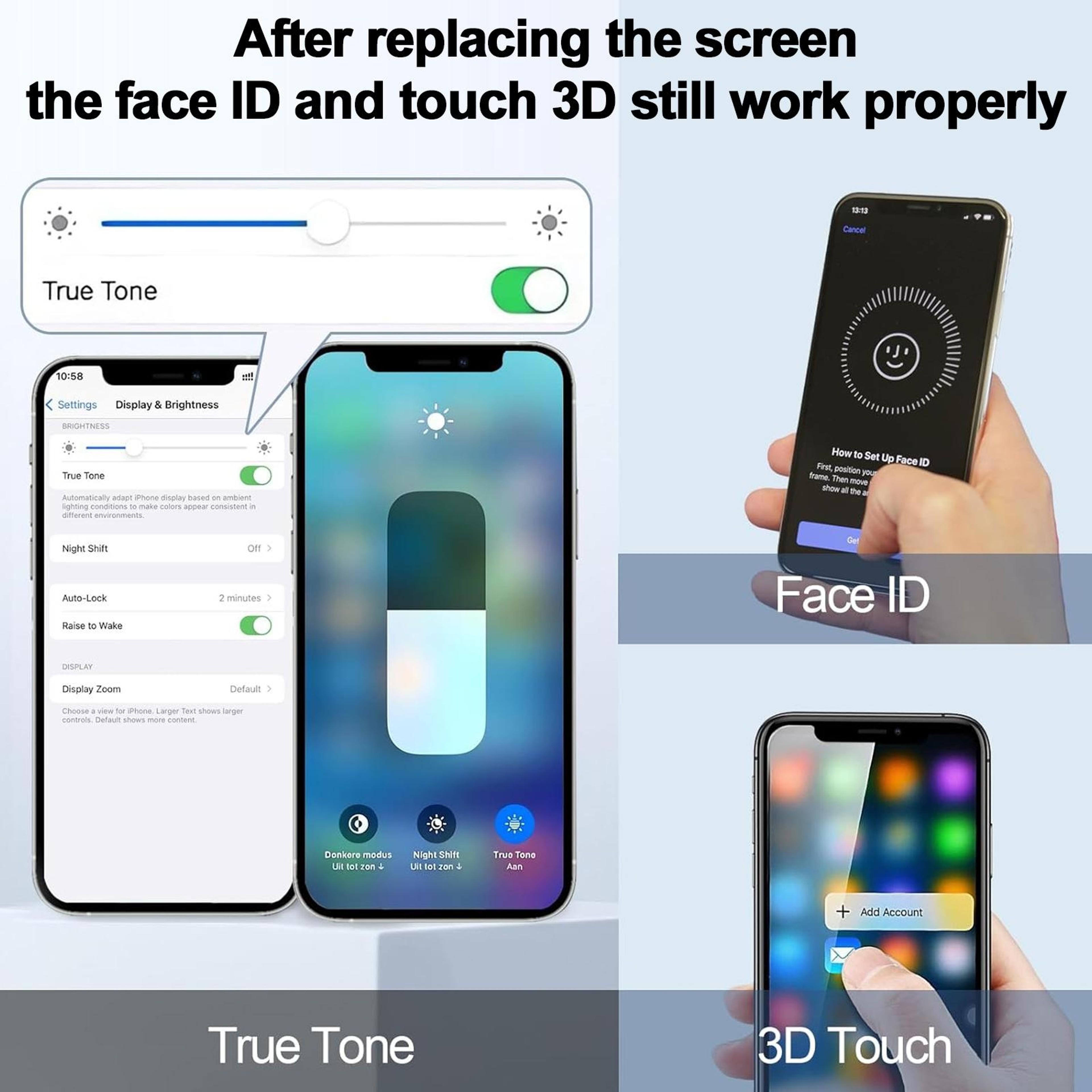 IPhone XR Incell LCD Screen Replacement Full HD Display With True Tone  Touch Digitizer 10