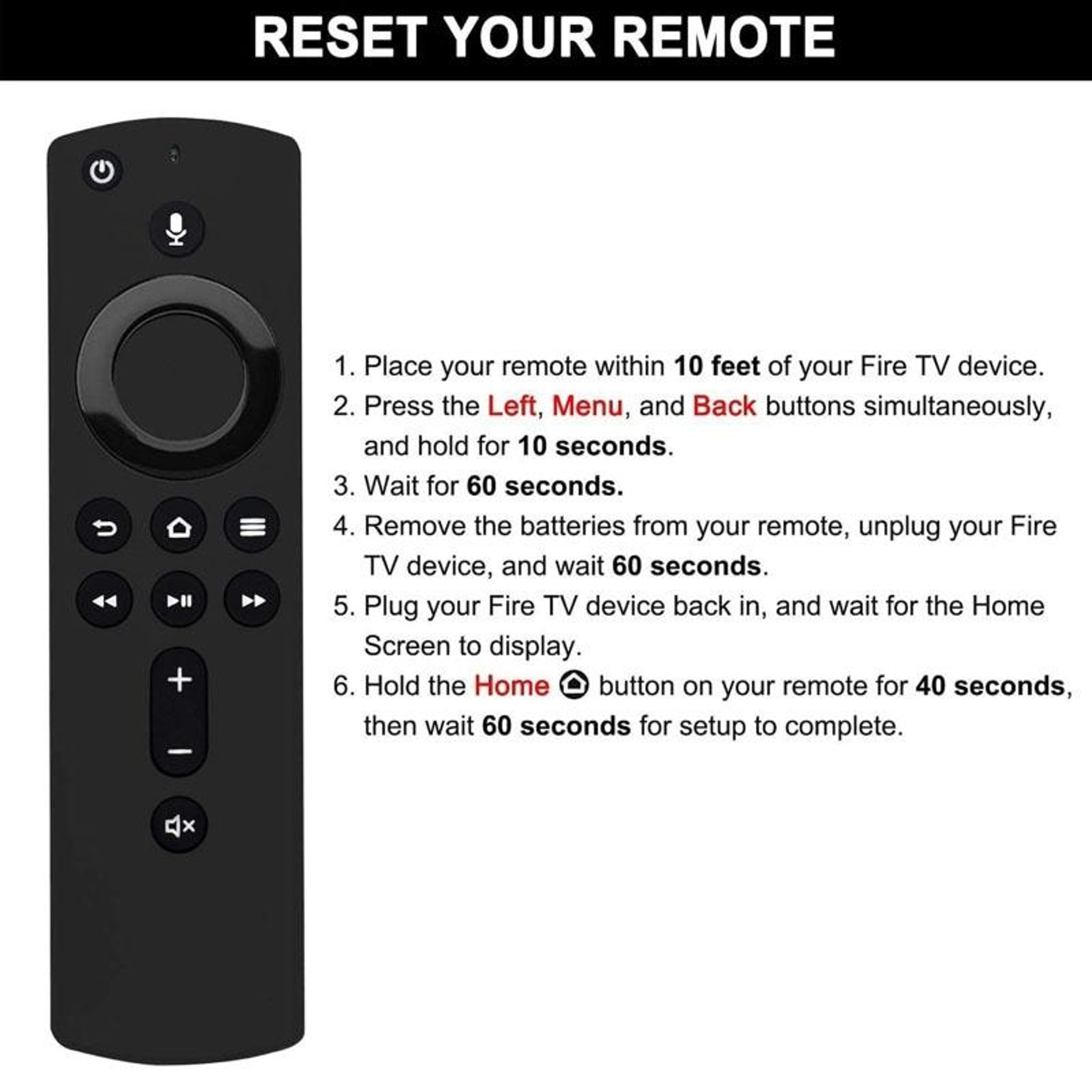 Alexa Voice Remote for Fire TV Stick Bluetooth Replacement Remote with Quick Control – view 5