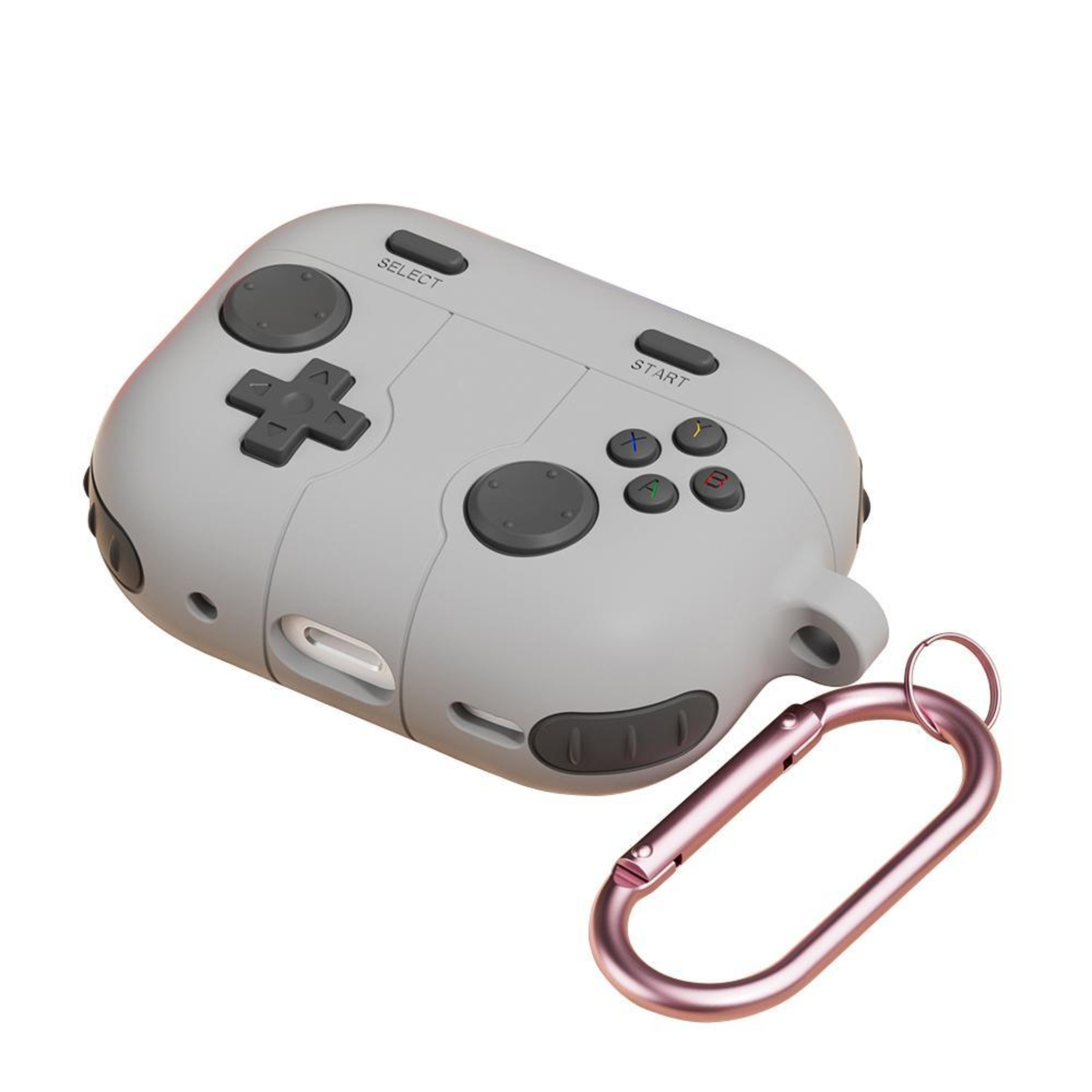 Game Console Style AirPods Case, Silicone AirPods Protective Case with Carabiner – view 1