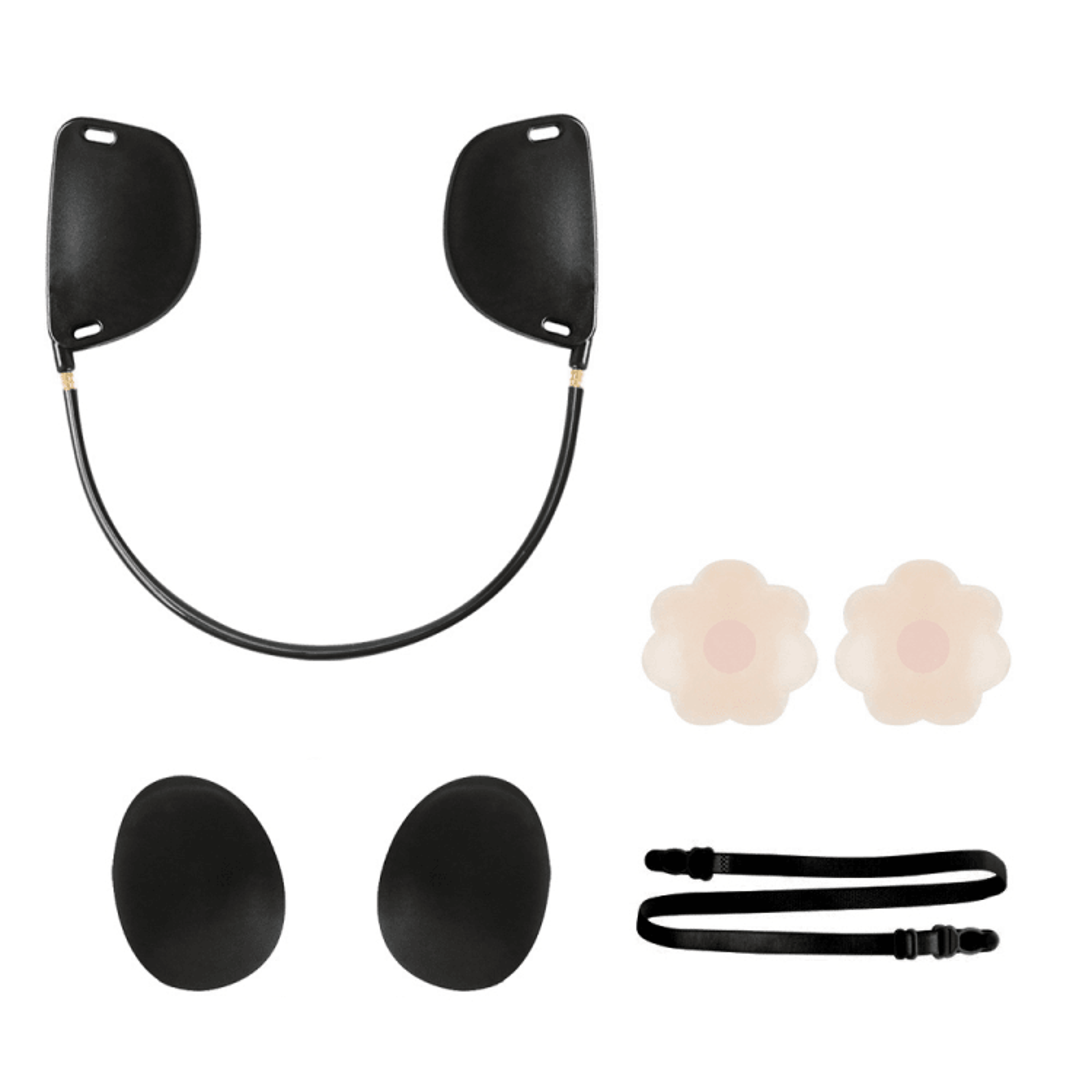 Invisible Silicone Push Up Bra Kit Strapless Backless Adhesive Bra For Deep V Dresses 10