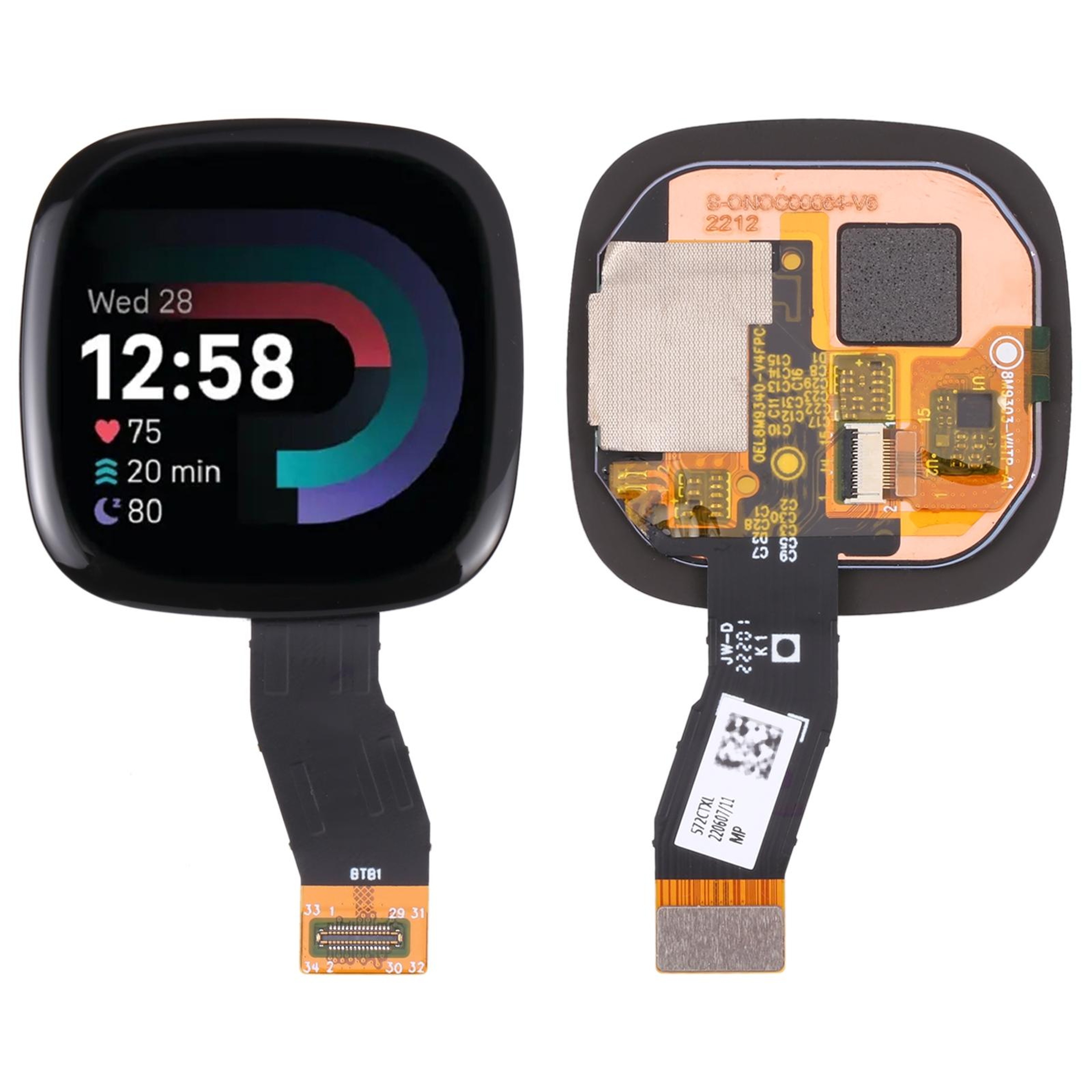 Fitbit Sense Screen Replacement Touch Digitizer Assembly High Quality Repair Display 4