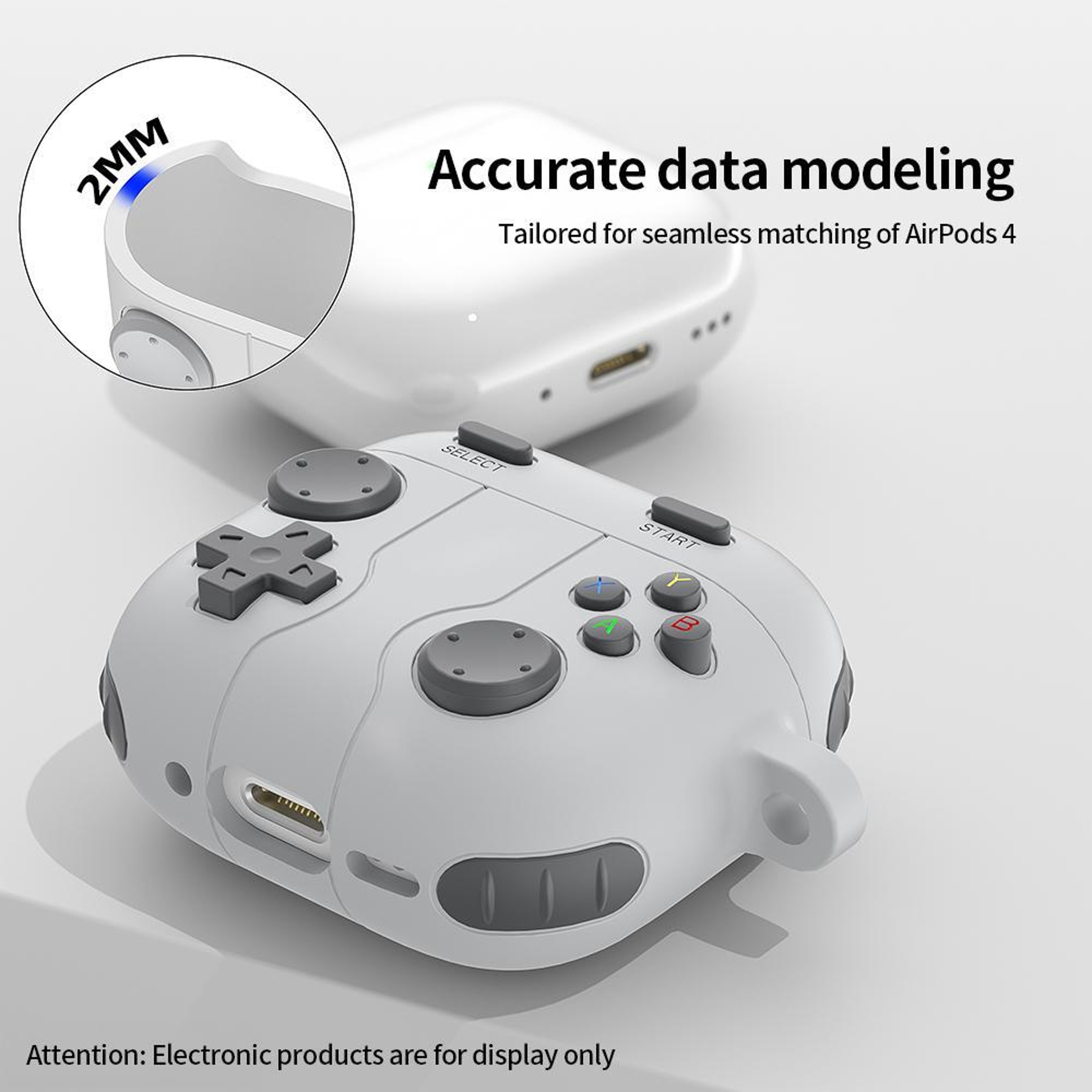 Game Console Style AirPods Pro Case With Carabiner  Silicone Protective Cover For Everyday Carry 4