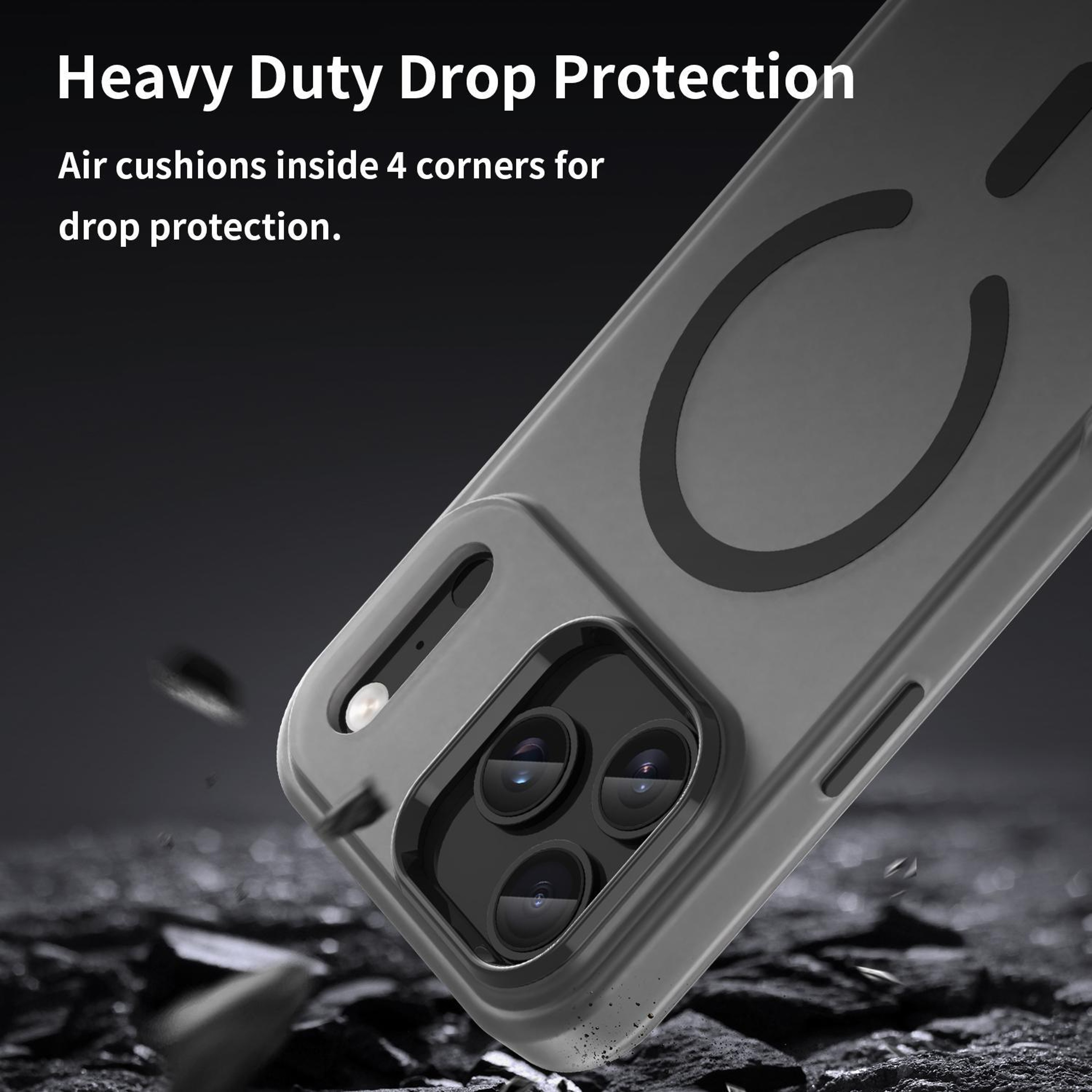 For IPhone MagSafe Frosted Translucent TPU  PC Full Coverage Phone Case 7