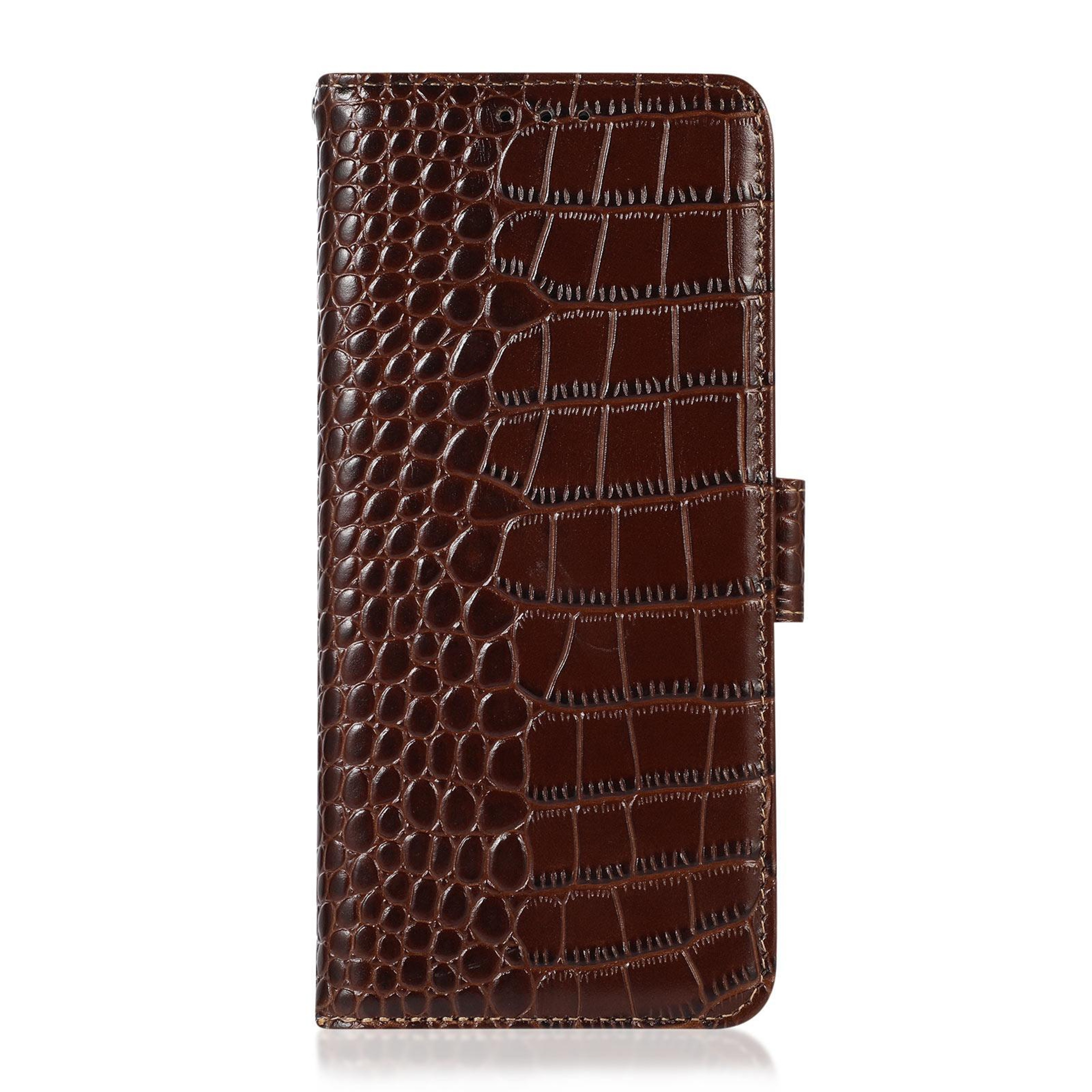 Crocodile Cowhide Leather Wallet Case with Stand for iPhone  RFID Protection – view 3