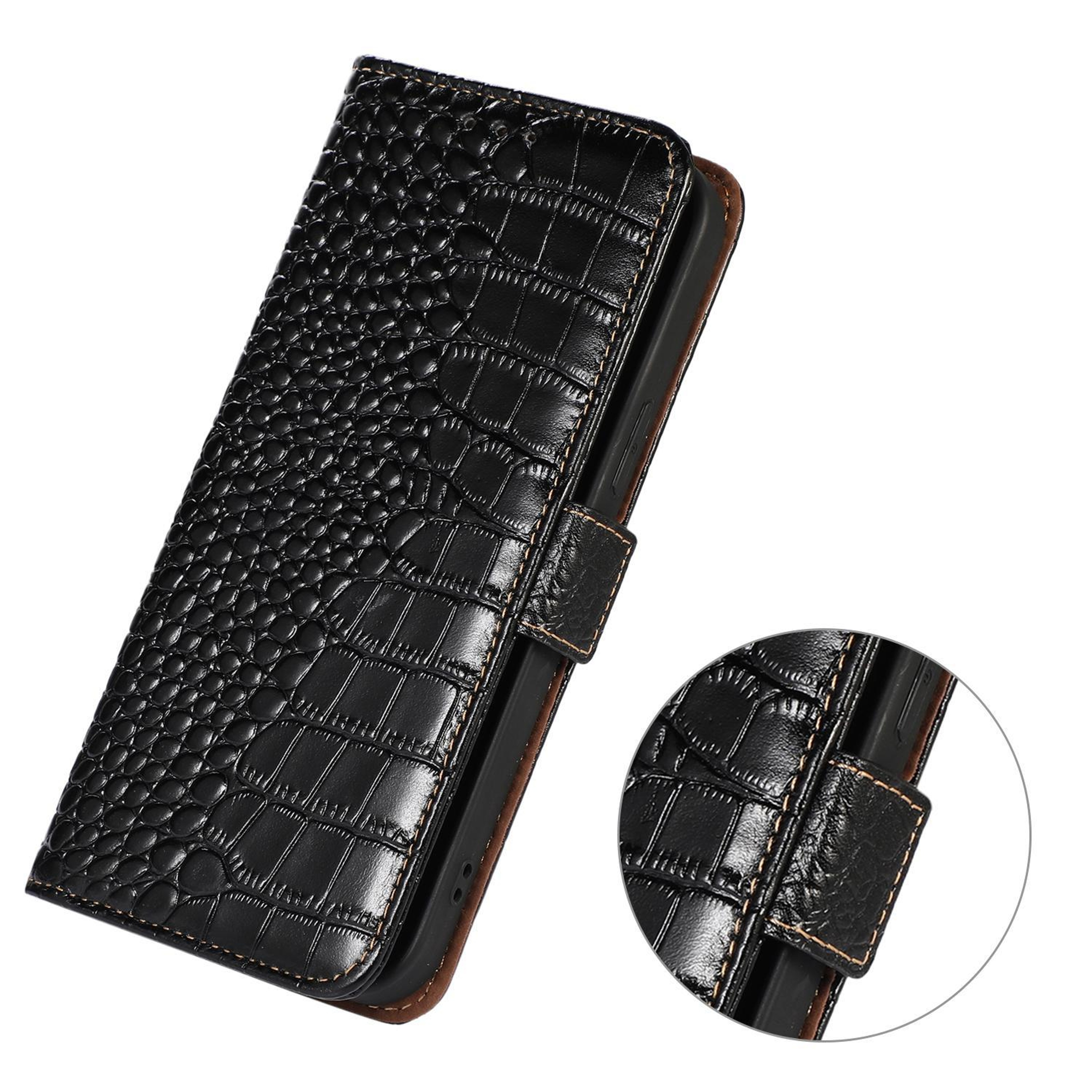 Luxury Crocodile Leather Wallet Case For IPhone 5