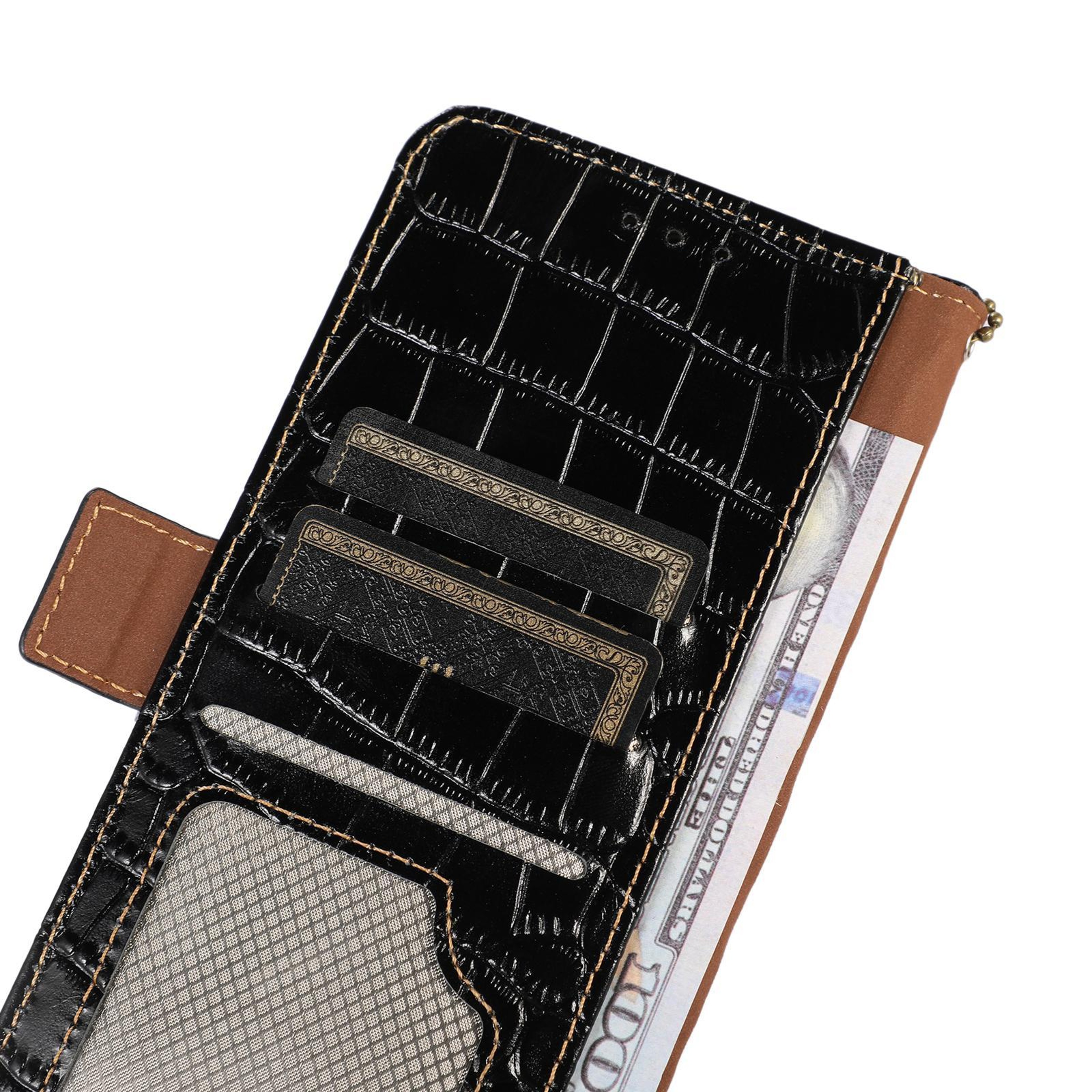 Luxury Crocodile Leather Wallet Case For IPhone 10