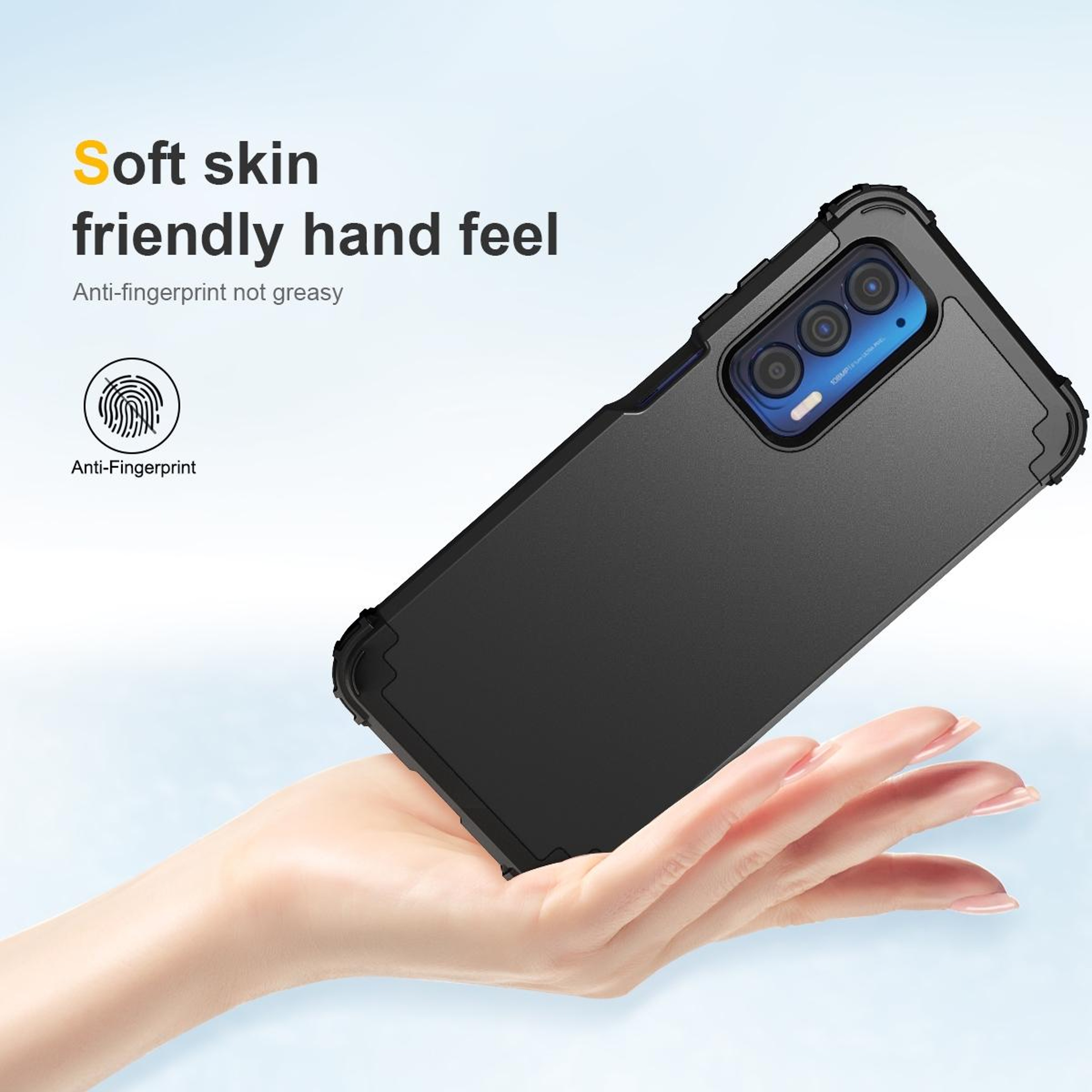Motorola Edge 2021 Protective Phone Case Shockproof PC Silicone Case With Slim Grip 5