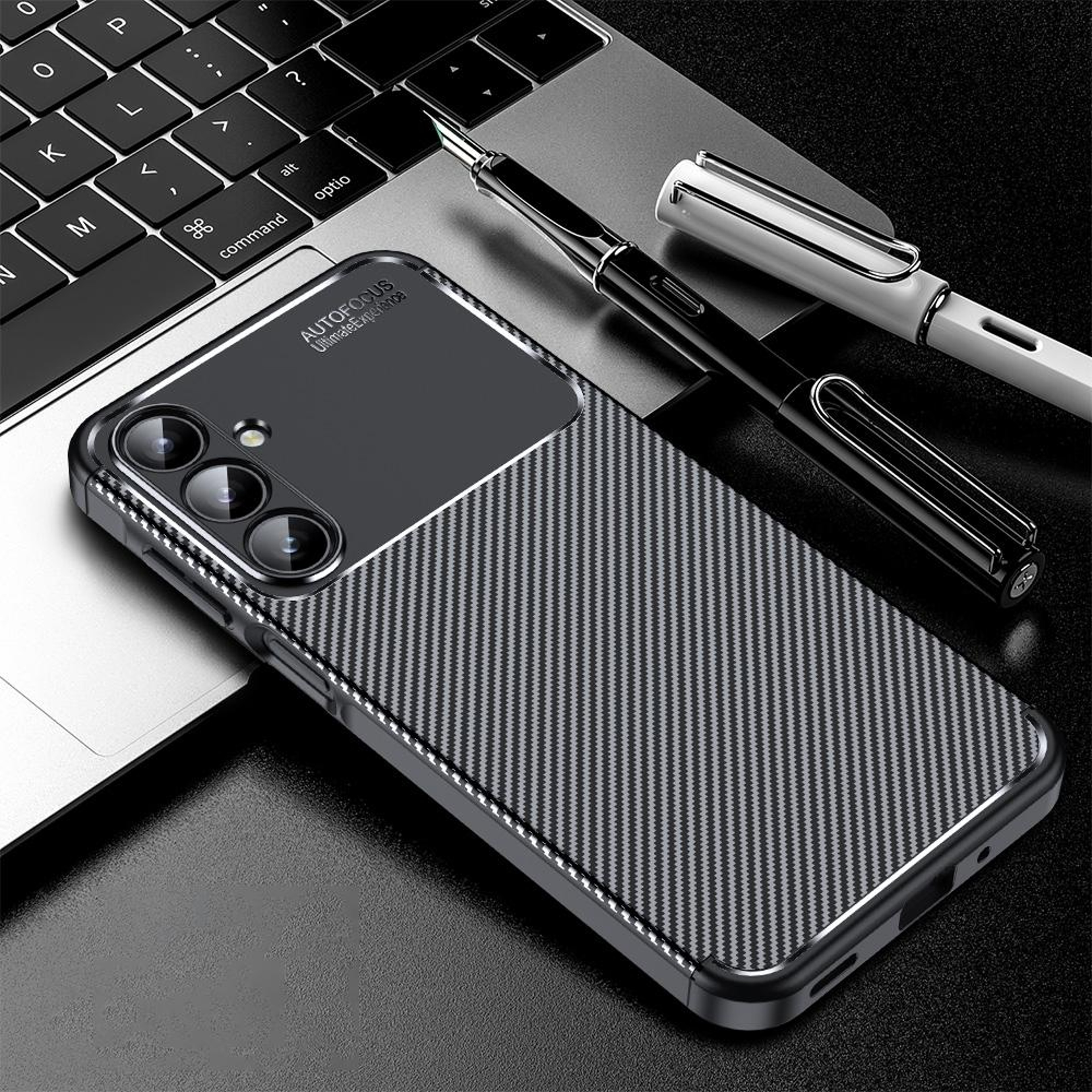 Samsung Galaxy carbon fiber phone case, Shockproof Slim TPU Protective Cover – view 14