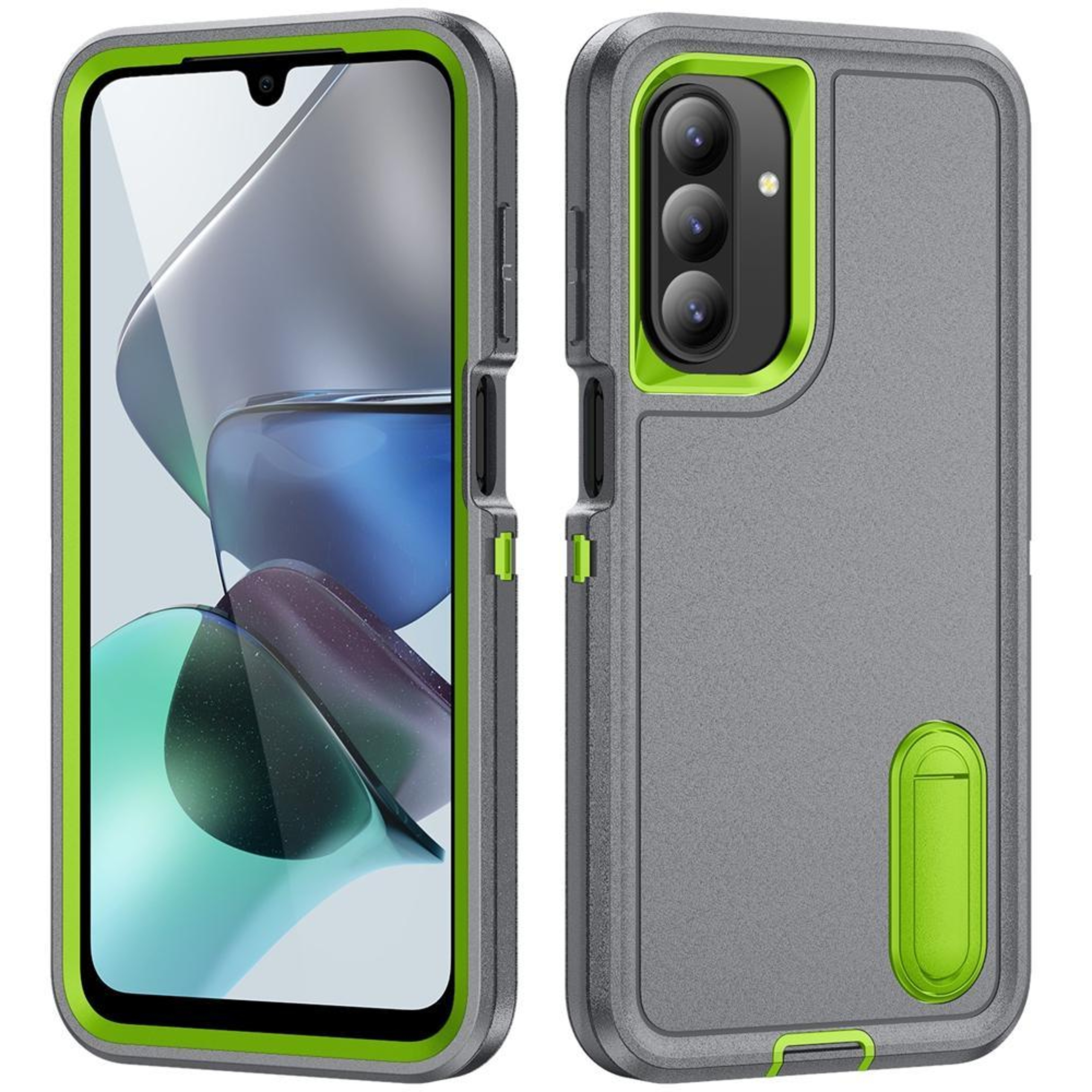 Rugged Shockproof Phone Case with Built-In Stand Hybrid Silicone Armor Cover – view 22