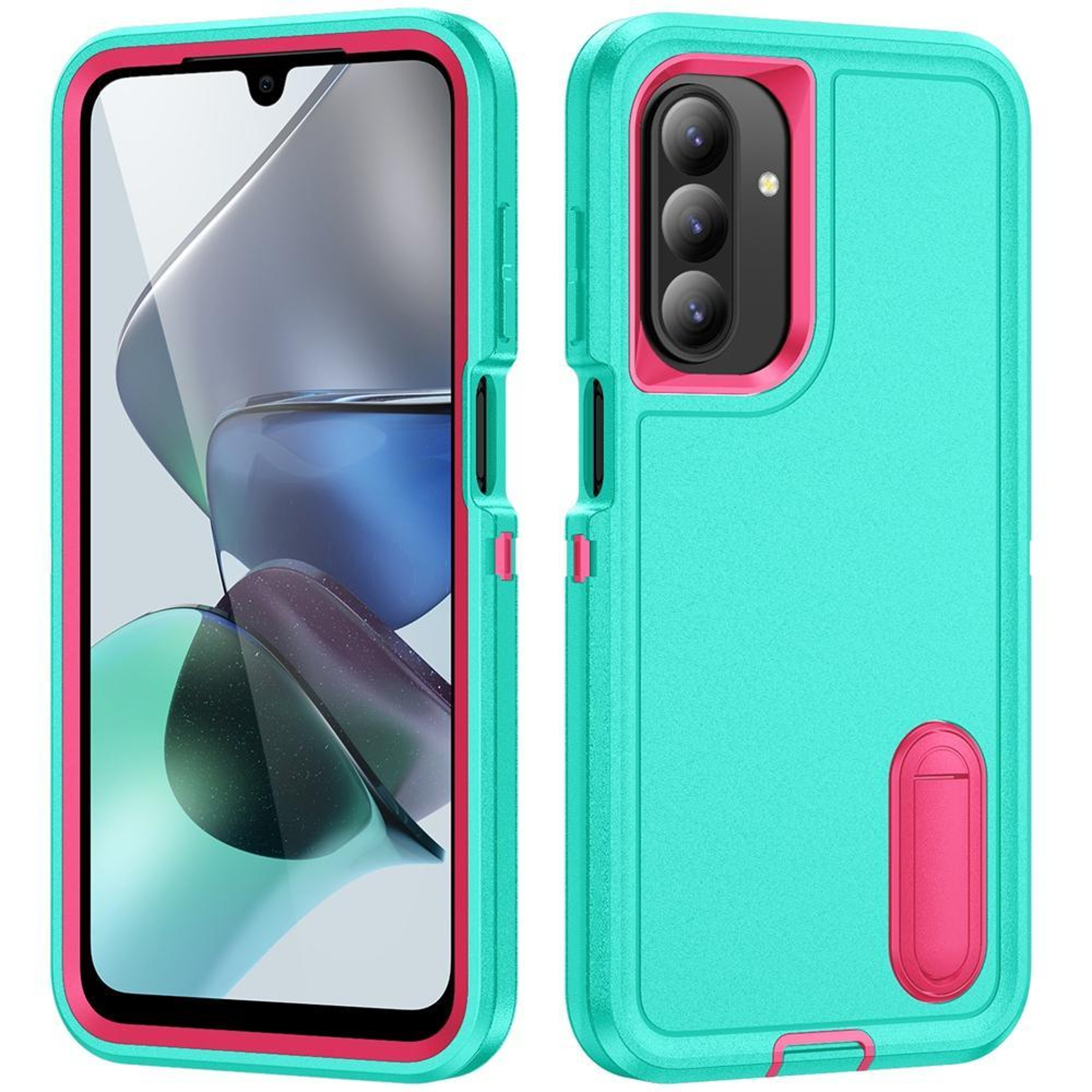 Rugged Shockproof Phone Case with Built-In Stand Hybrid Silicone Armor Cover – view 23