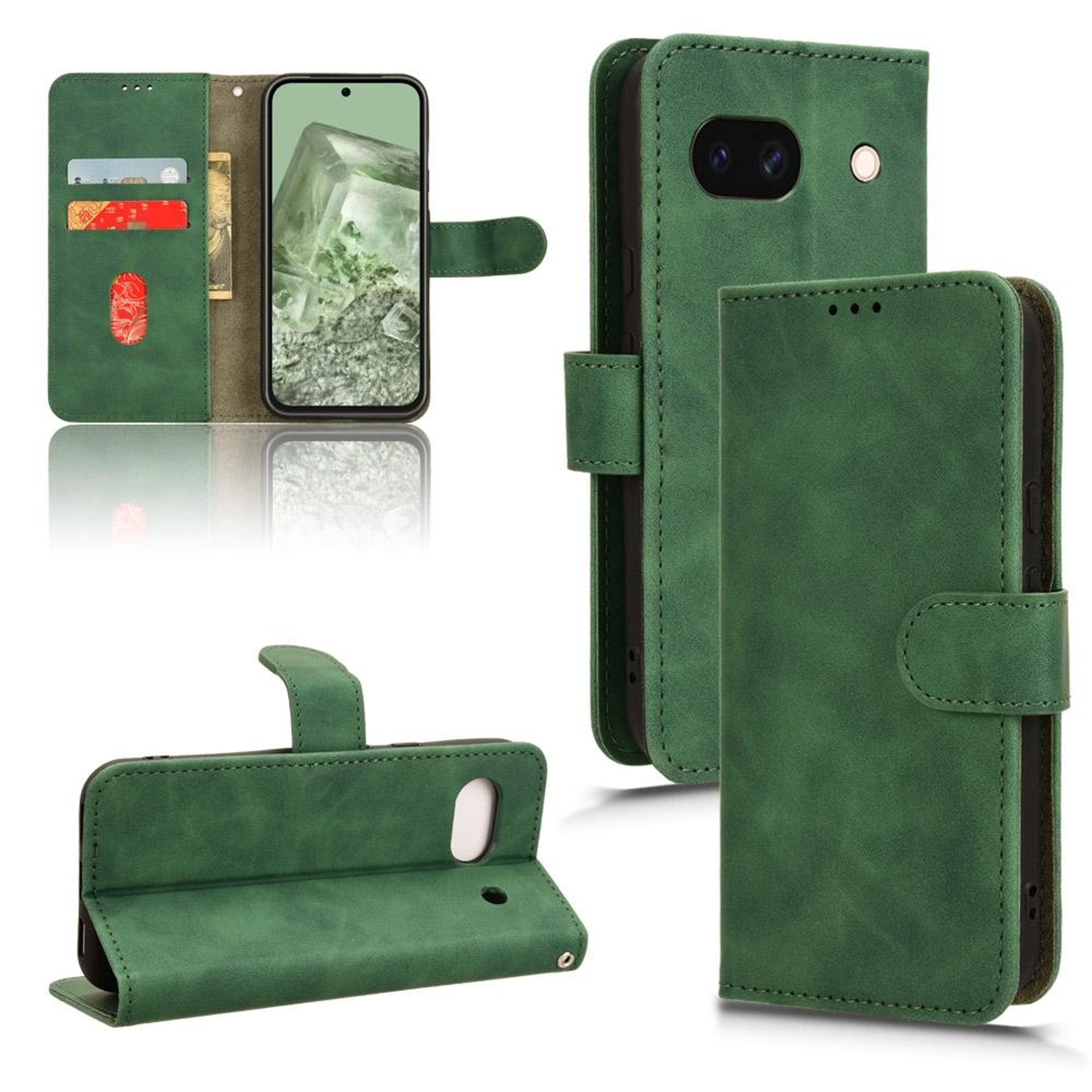 Magnetic Flip Leather Wallet Case for Google Pixel Skin Feel Shockproof Cover – view 29