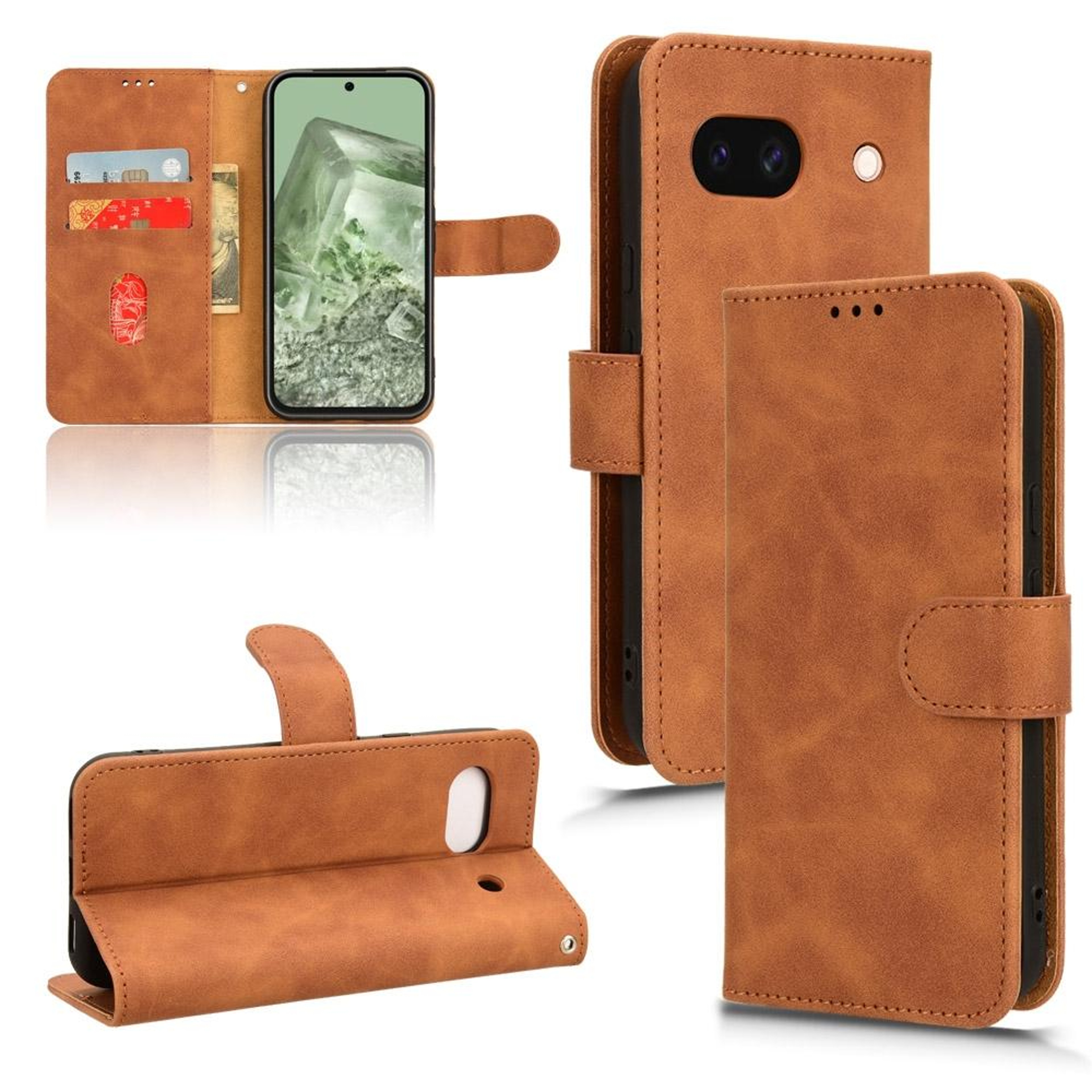 Magnetic Flip Leather Wallet Case for Google Pixel Skin Feel Shockproof Cover – view 31
