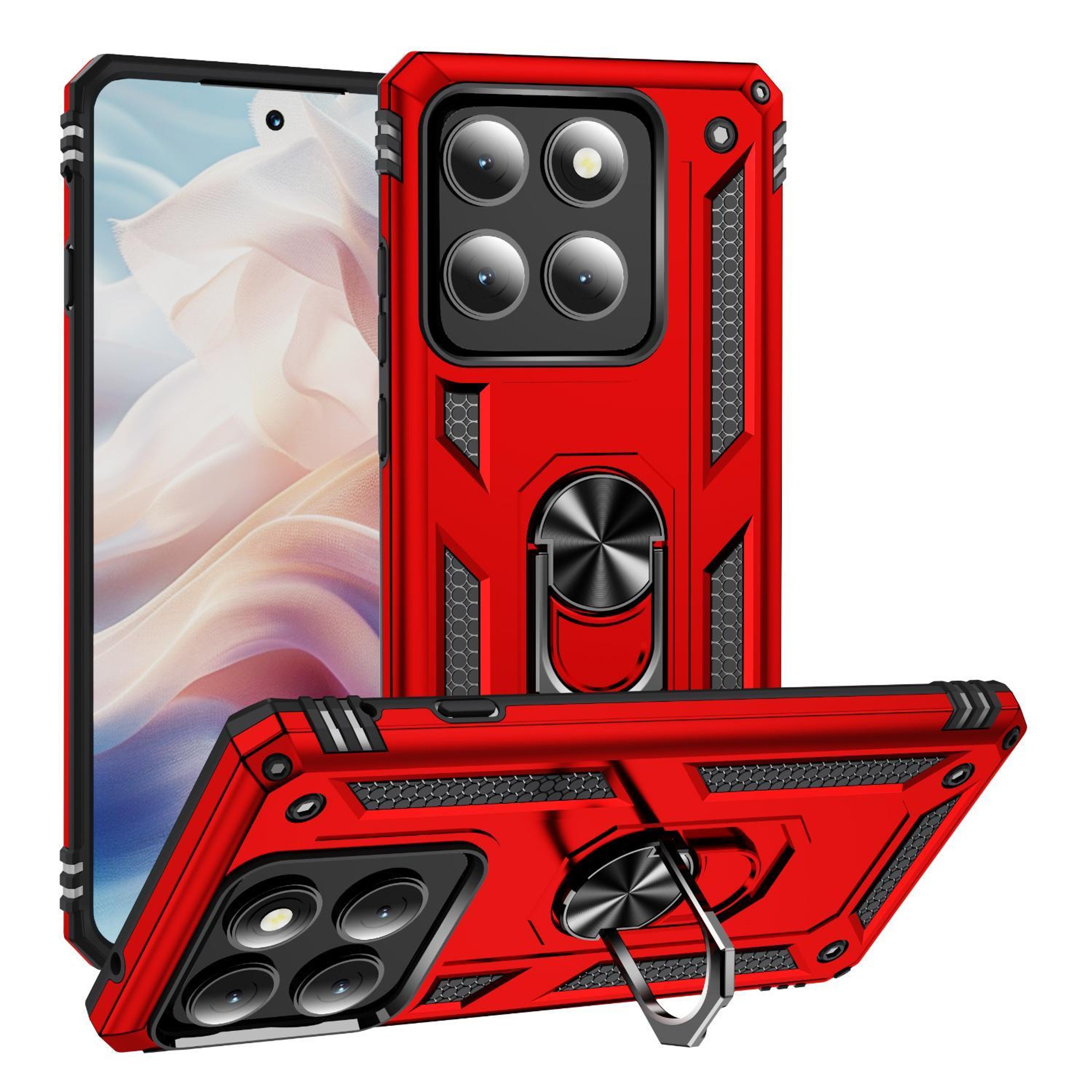 Motorola Edge  Shockproof TPU PC Case With Ring Holder Kickstand Protective Cover 2