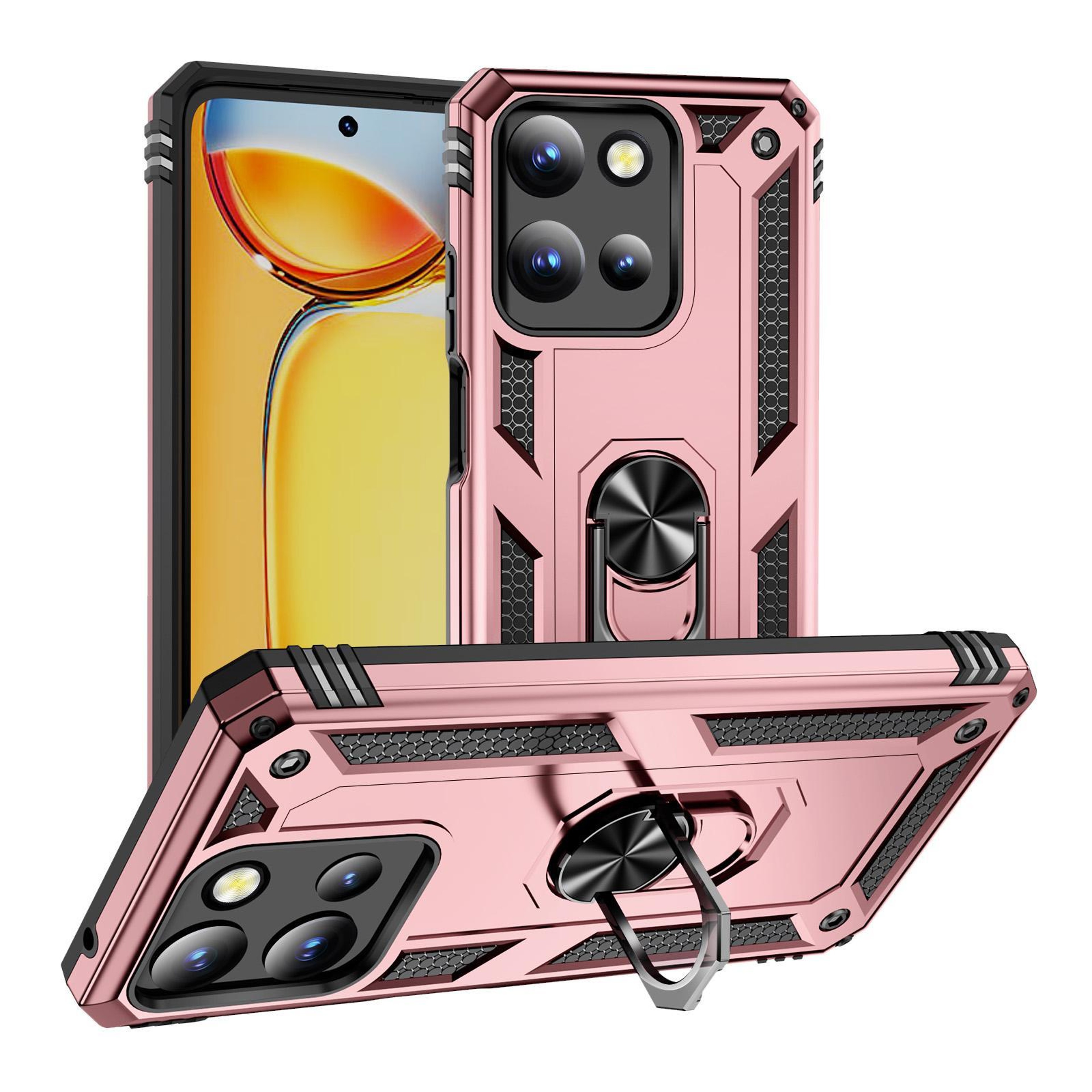Motorola Edge  Shockproof TPU PC Case With Ring Holder Kickstand Protective Cover 15