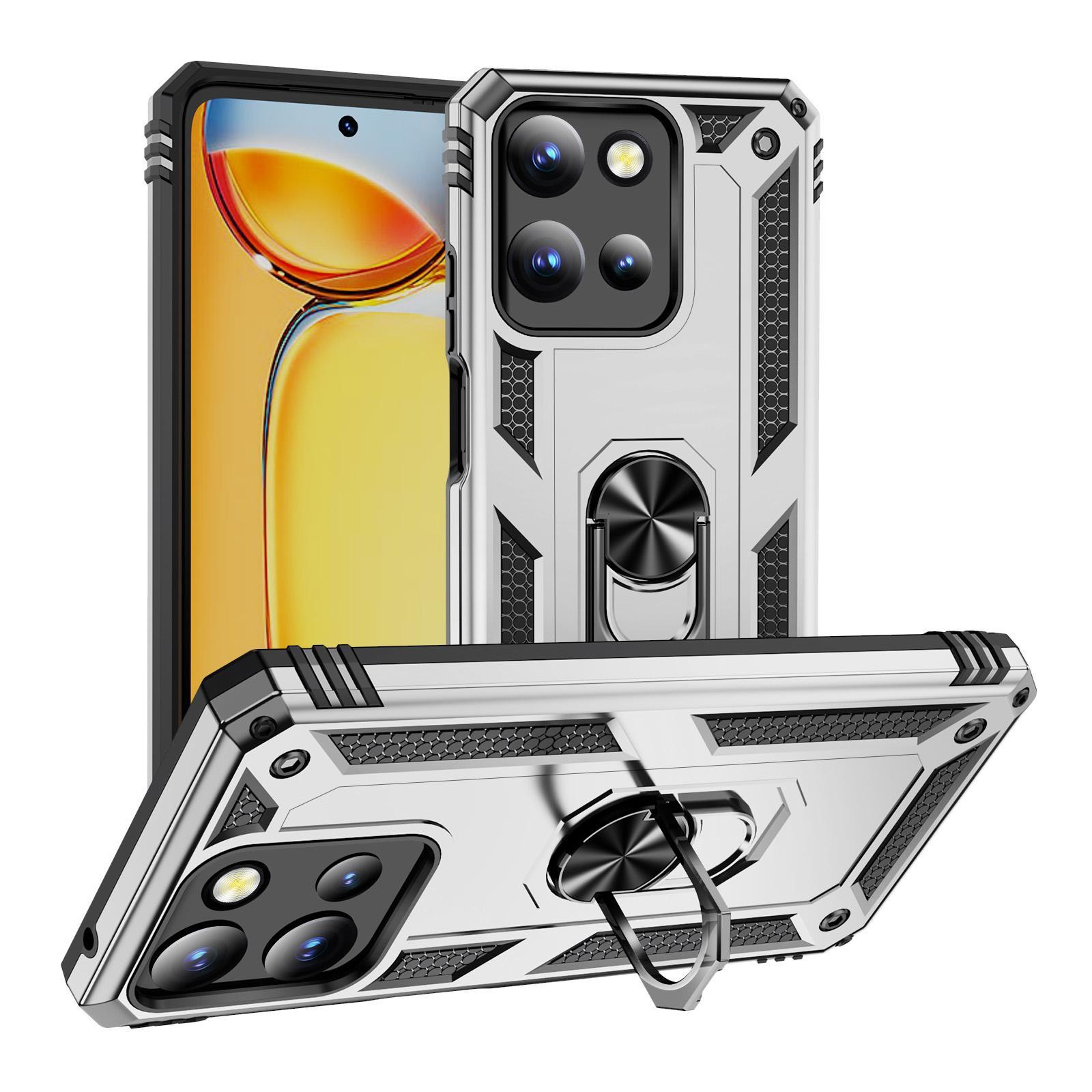 Motorola Edge  Shockproof TPU PC Case With Ring Holder Kickstand Protective Cover 21